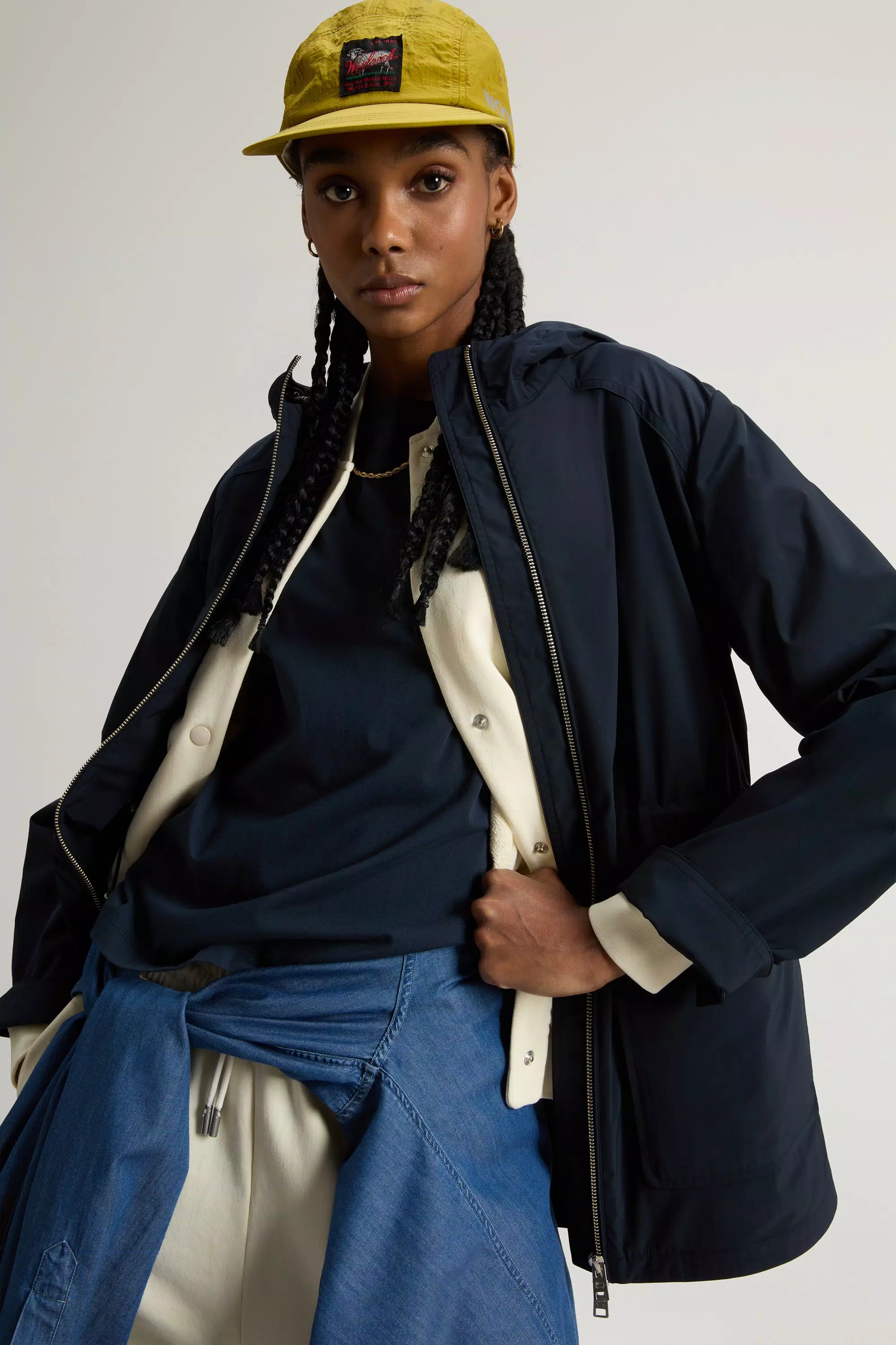 Urban Touch Hooded Jacket - Melton Blue