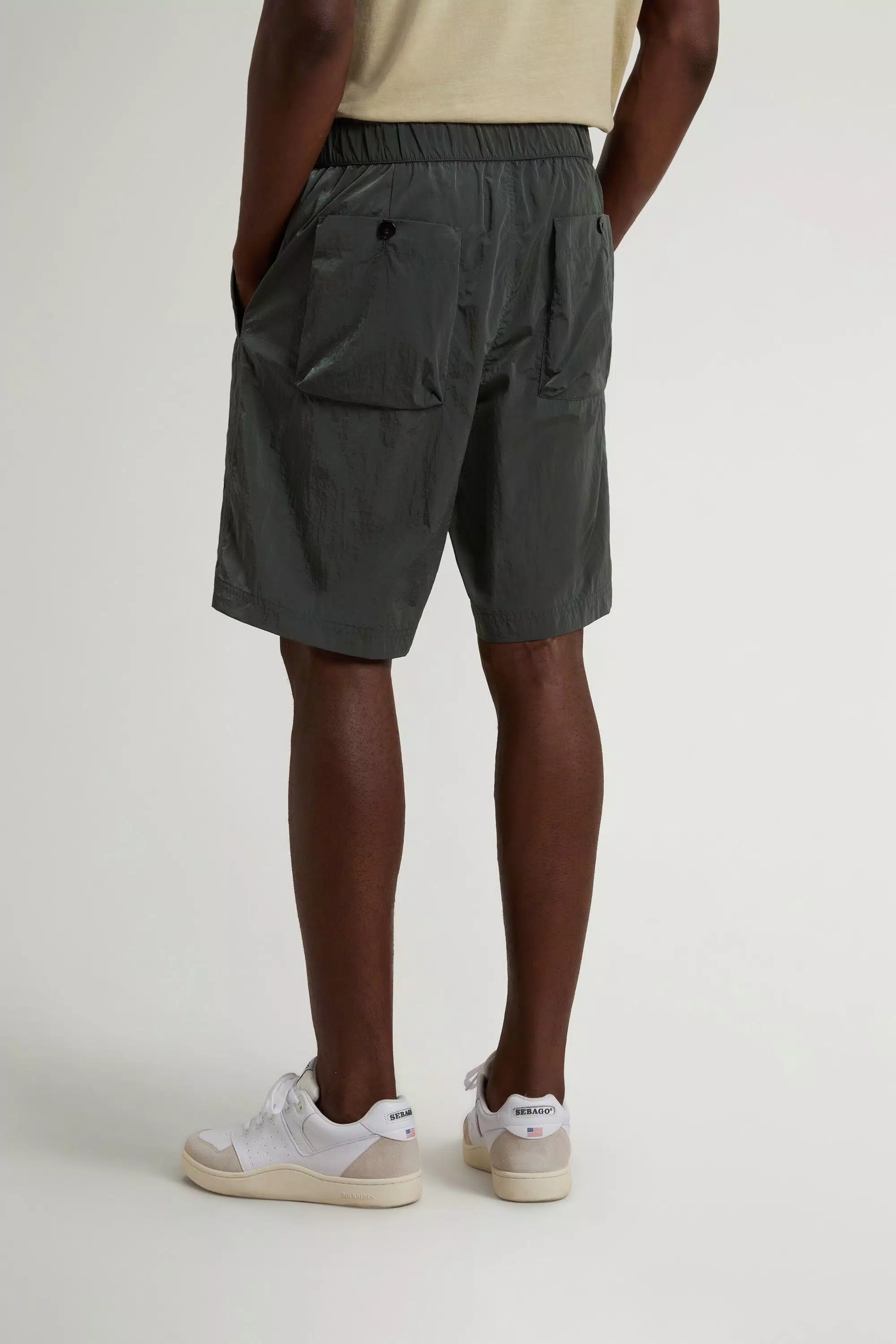 Shorts in Olmetex Nylon - Forest Veil