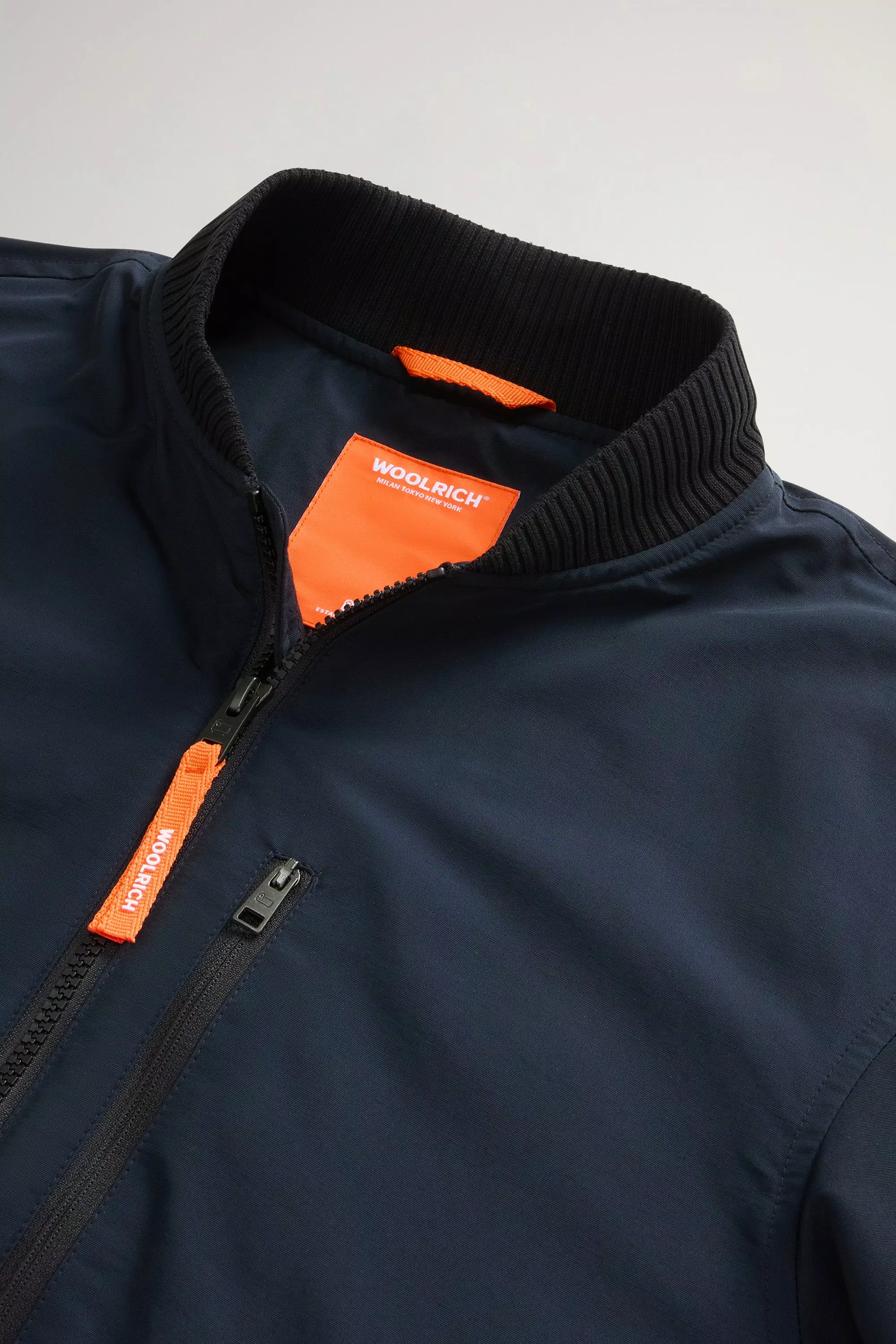 Boys’ Bomber Jacket in Light Ramar - Melton Blue
