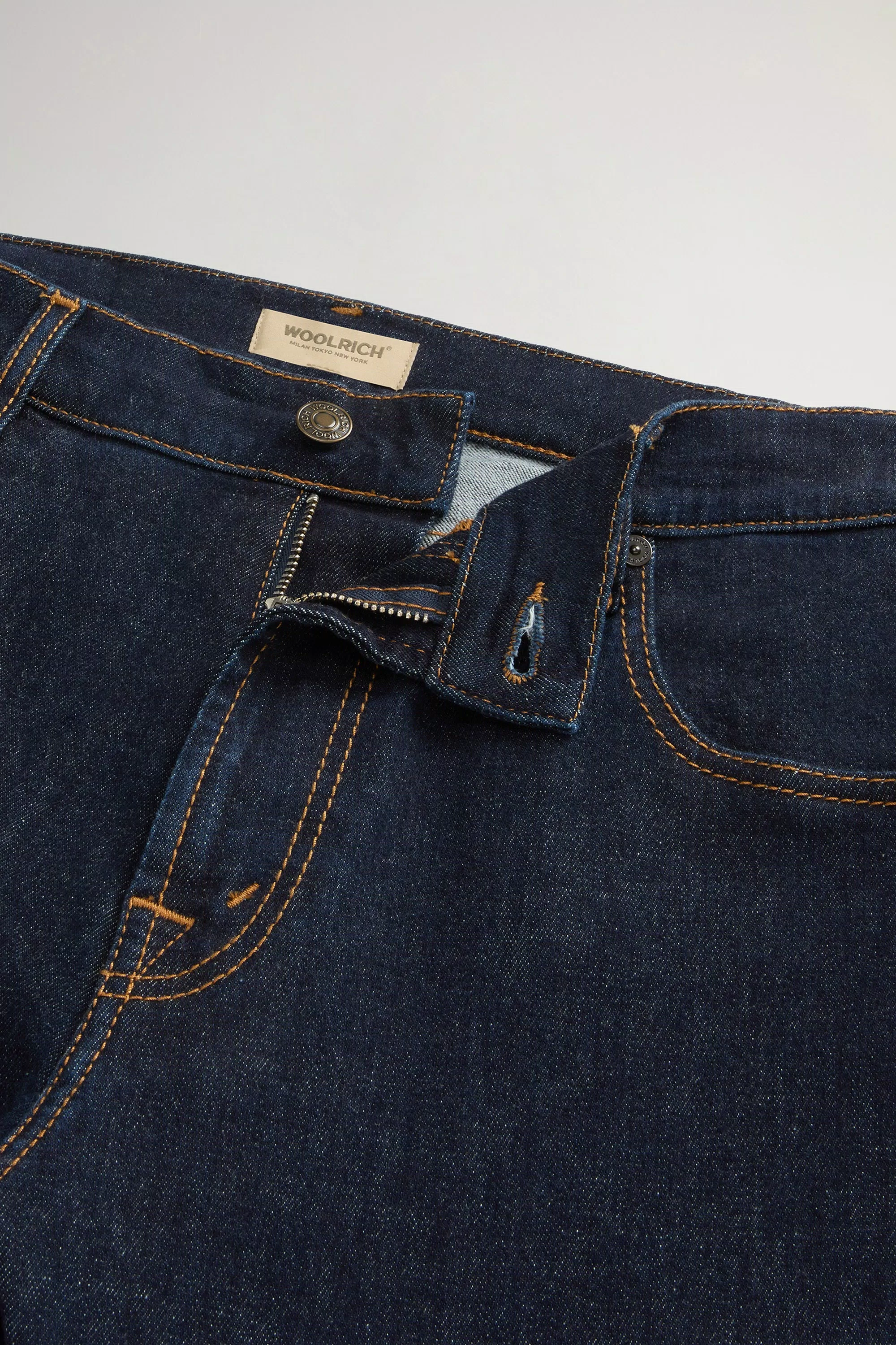 Five-Pocket Jeans in Stretch Cotton Denim - Rinse Washed