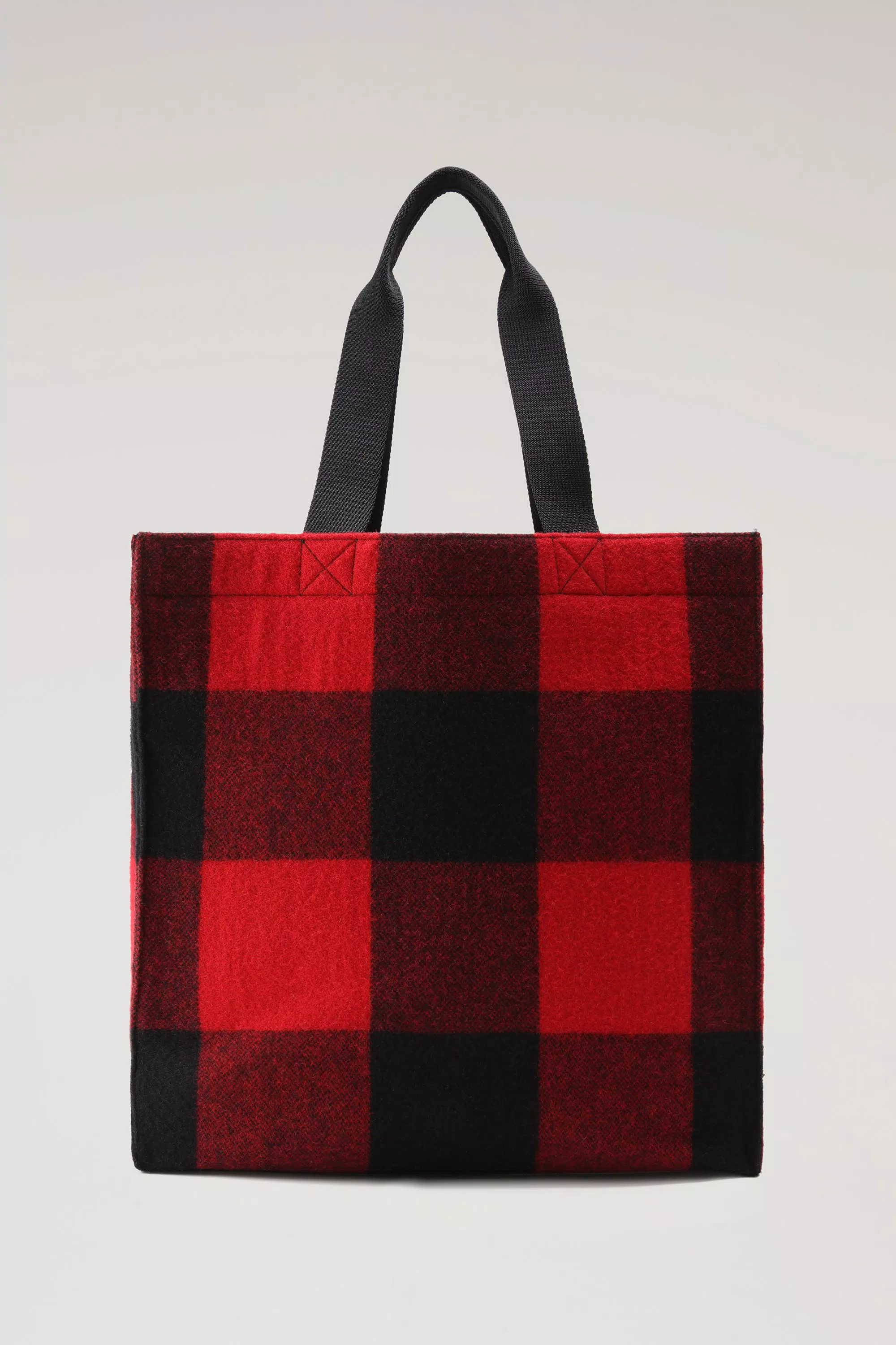 Buffalo Check American Wool Tote - Red Buffalo