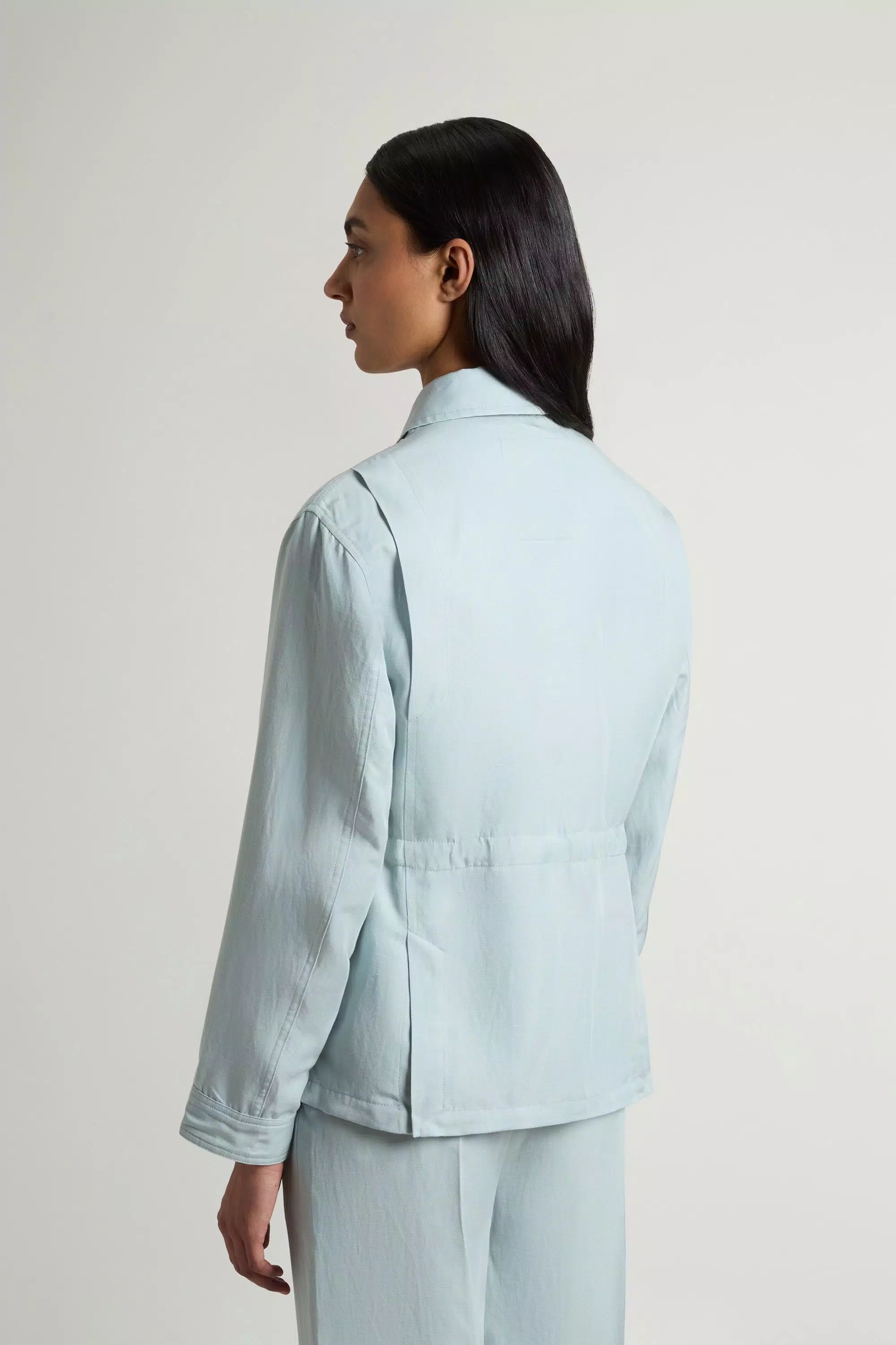 Overshirt in Linen Blend - Alpine Tundra