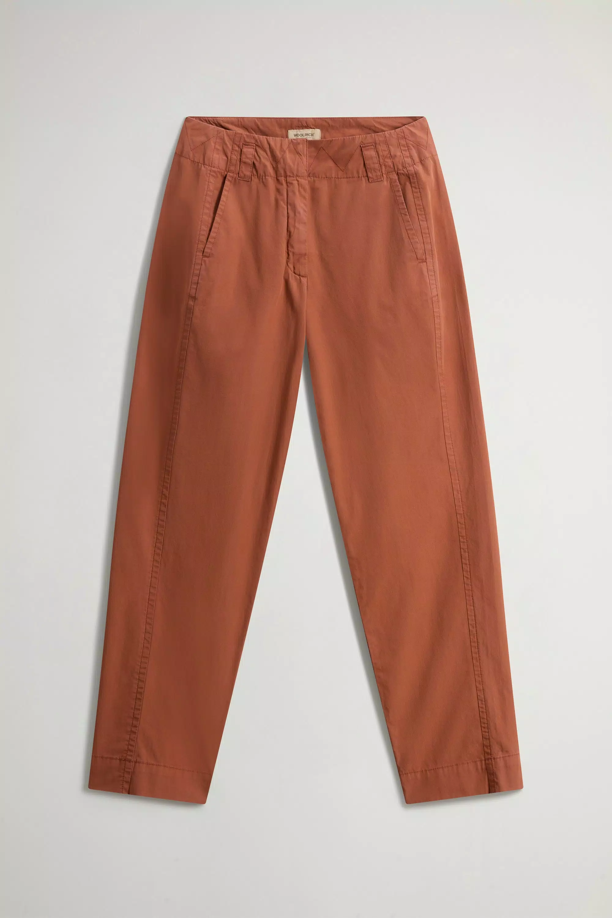 Garment-Dyed Carrot Pants in Pure Cotton Poplin - Acorn