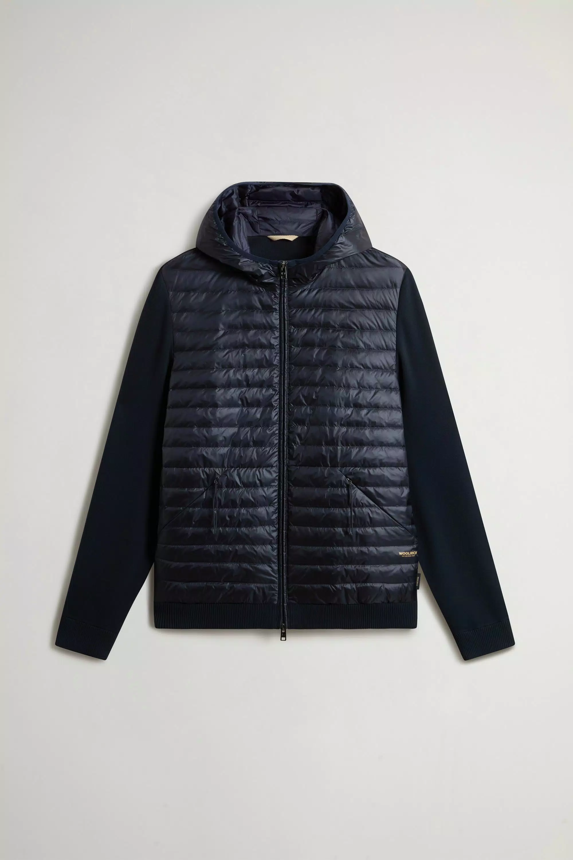 Allen Hybrid Jacket in Ripstop Nylon - Melton Blue