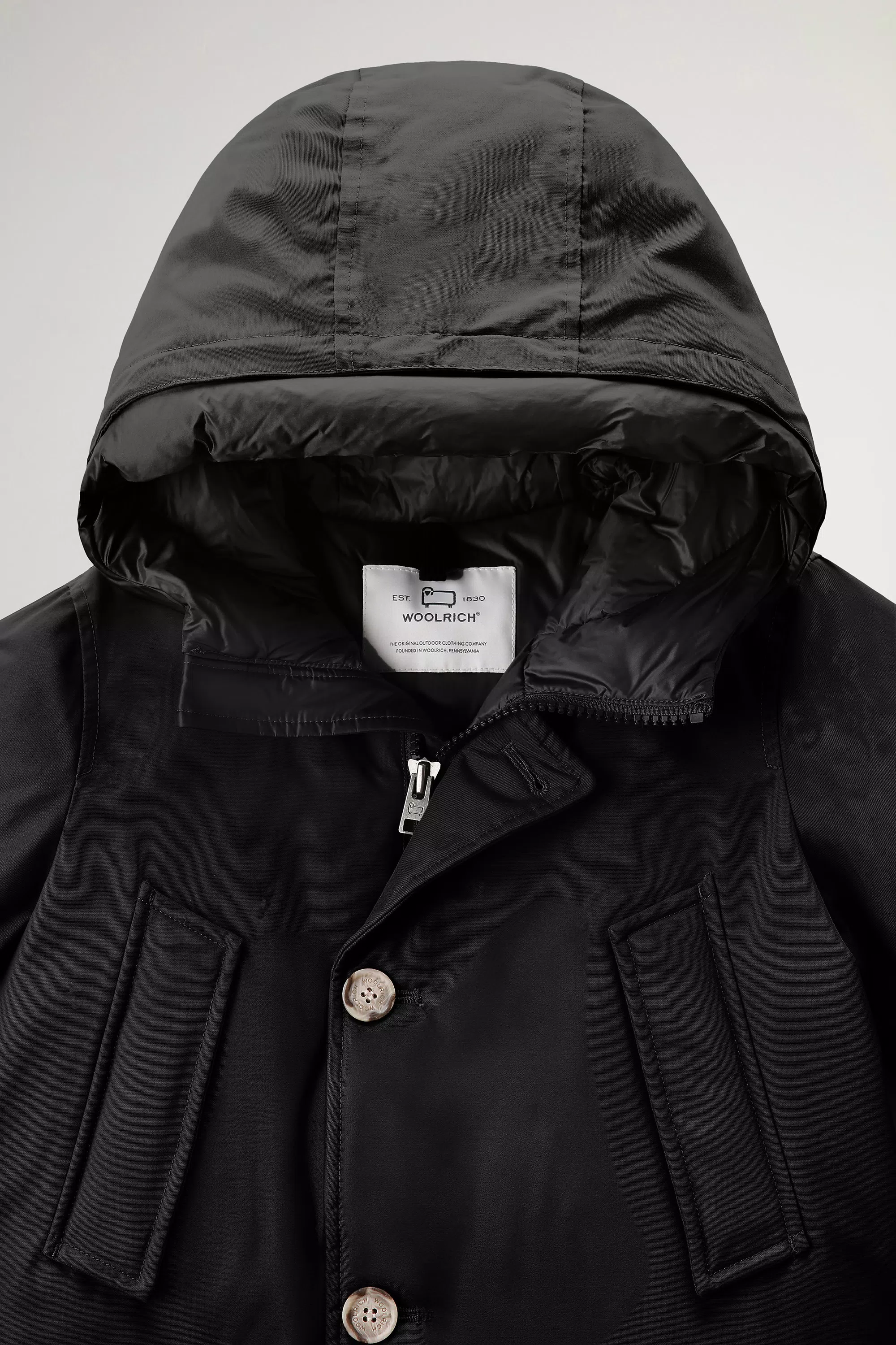 Boys' Arctic Parka in Ramar Cloth - Black