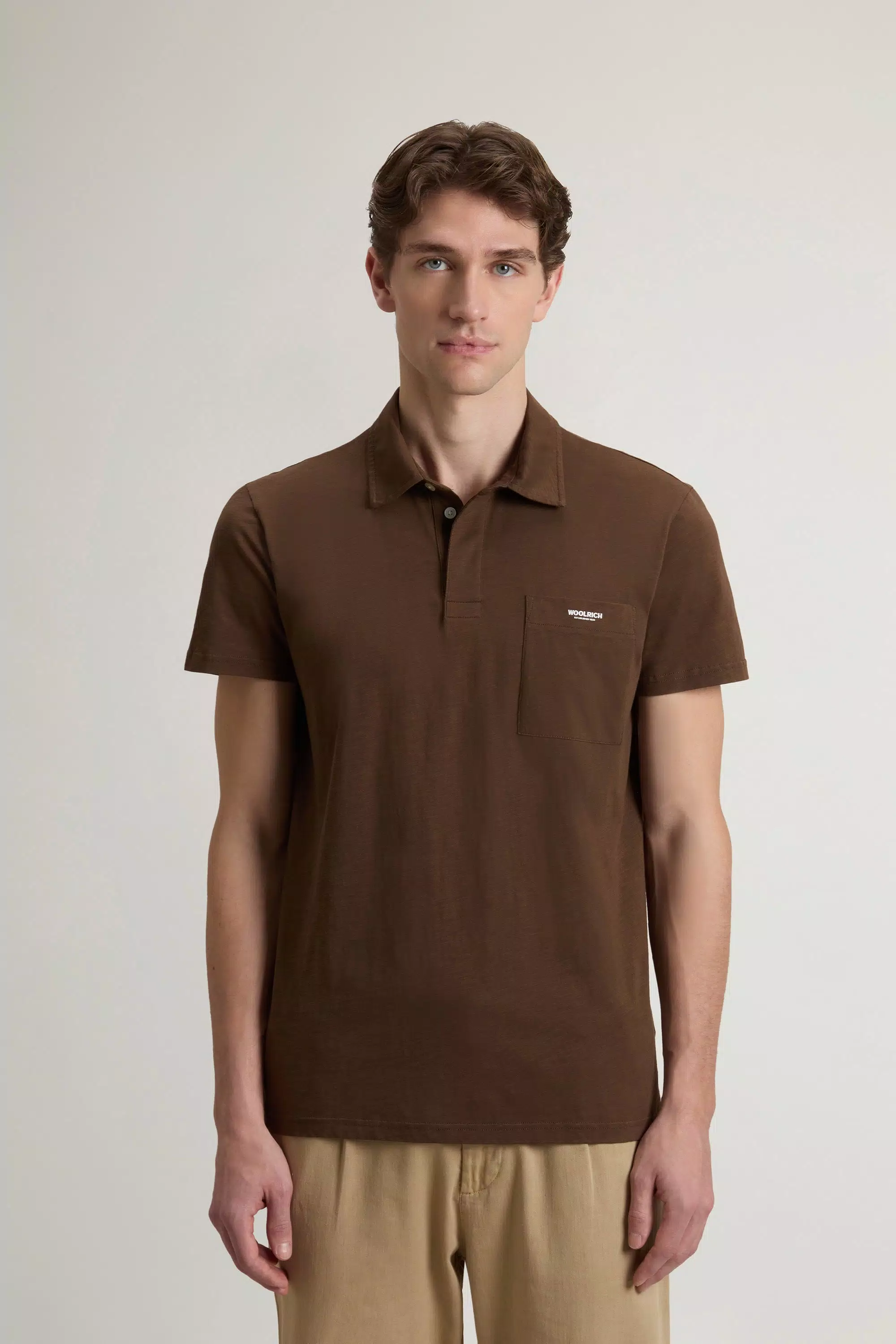 Slub Polo Shirt in Pure Cotton - Slate Black