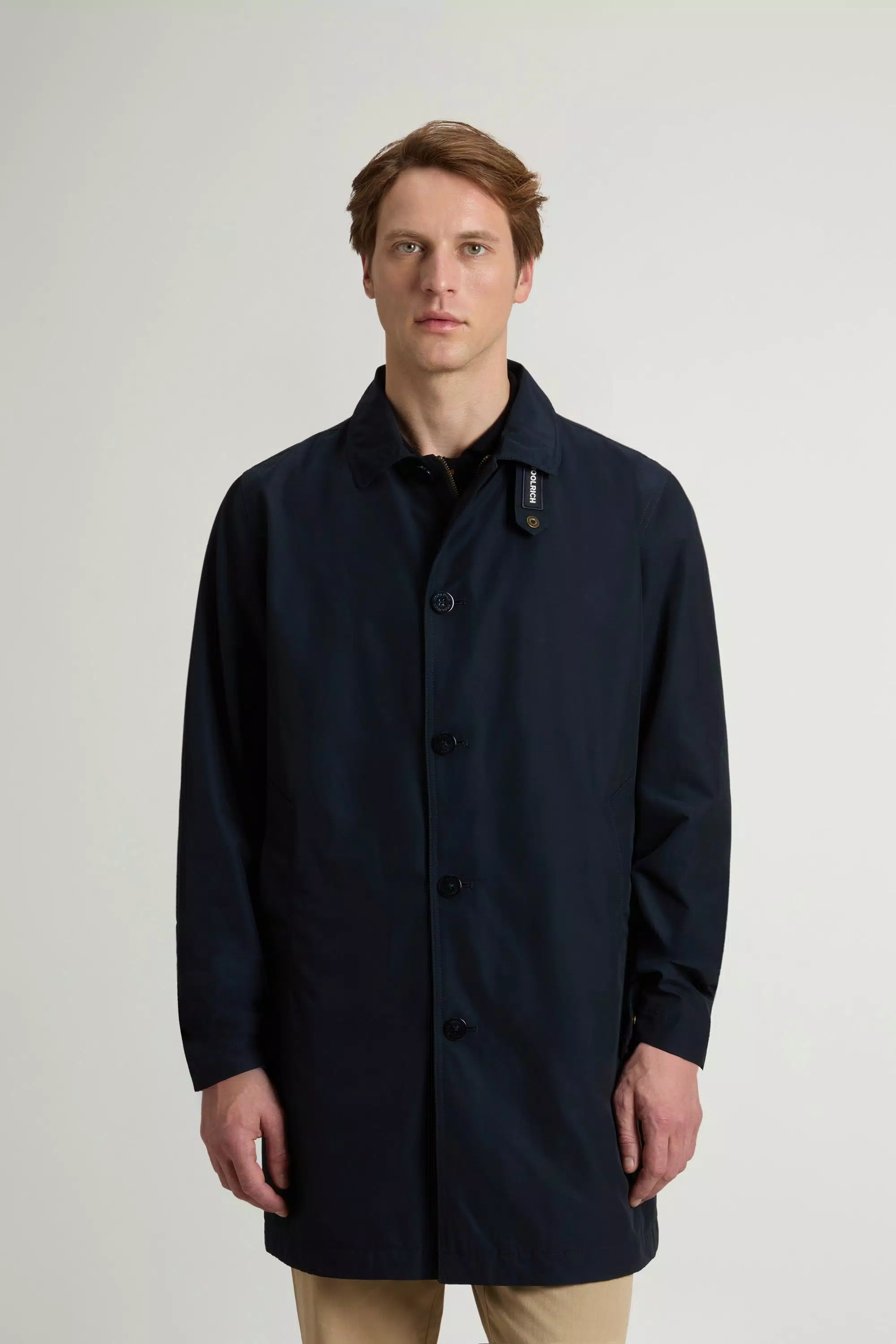Lamar Overcoat in Light Ramar - Melton Blue