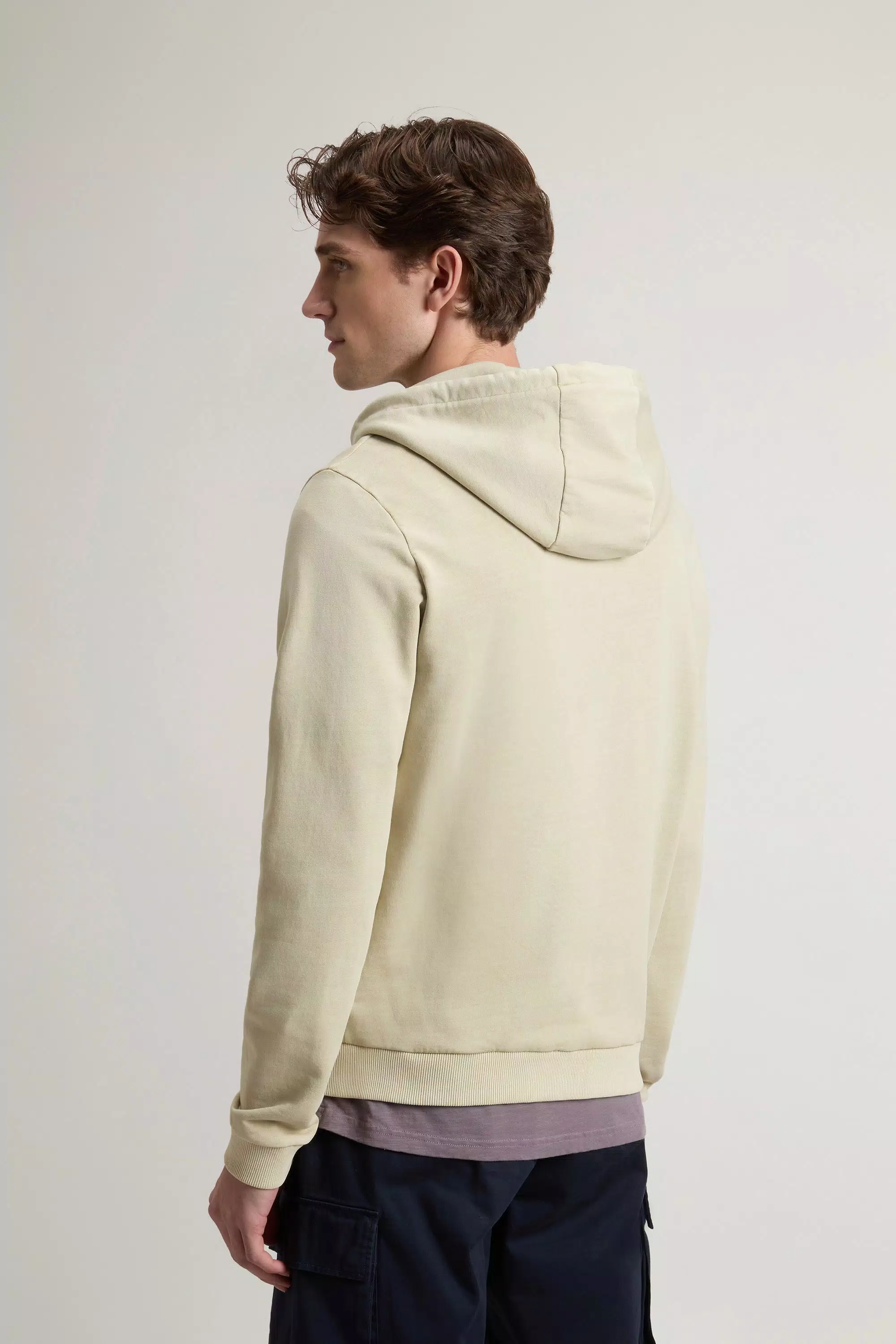 Garment-Dyed Hoodie in Pure Cotton - Faded Lint