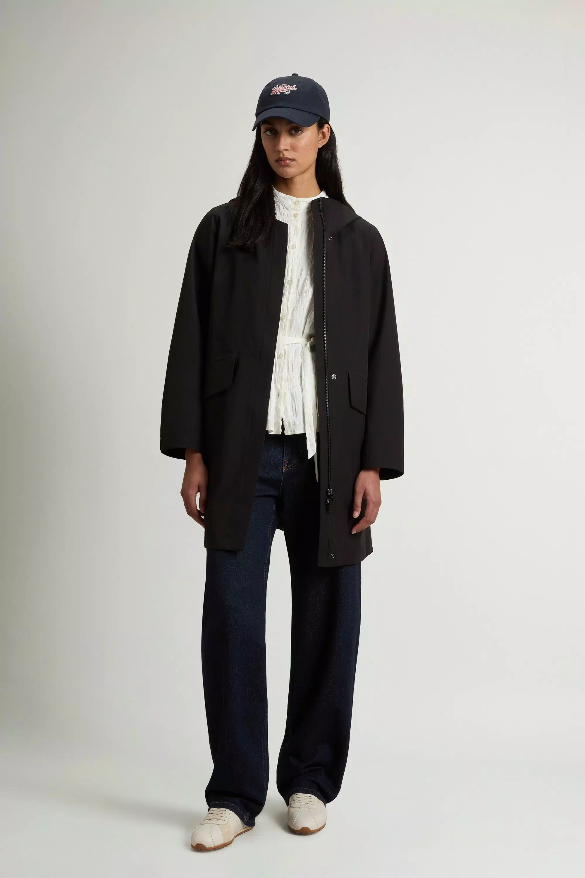 Waterproof Parka in Light Stretch - Black