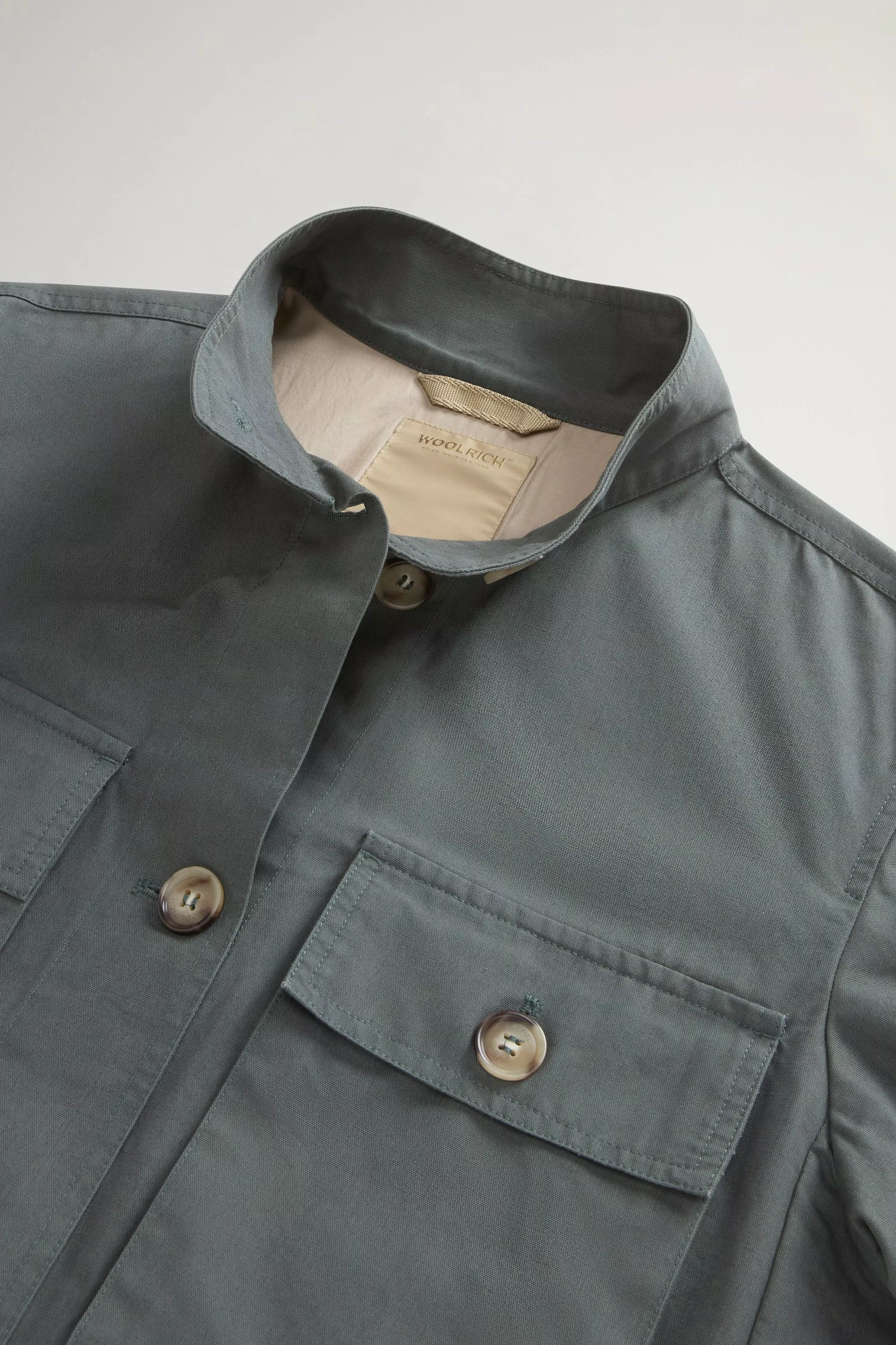 Field Overshirt in Washed Pure Cotton - Forest Veil