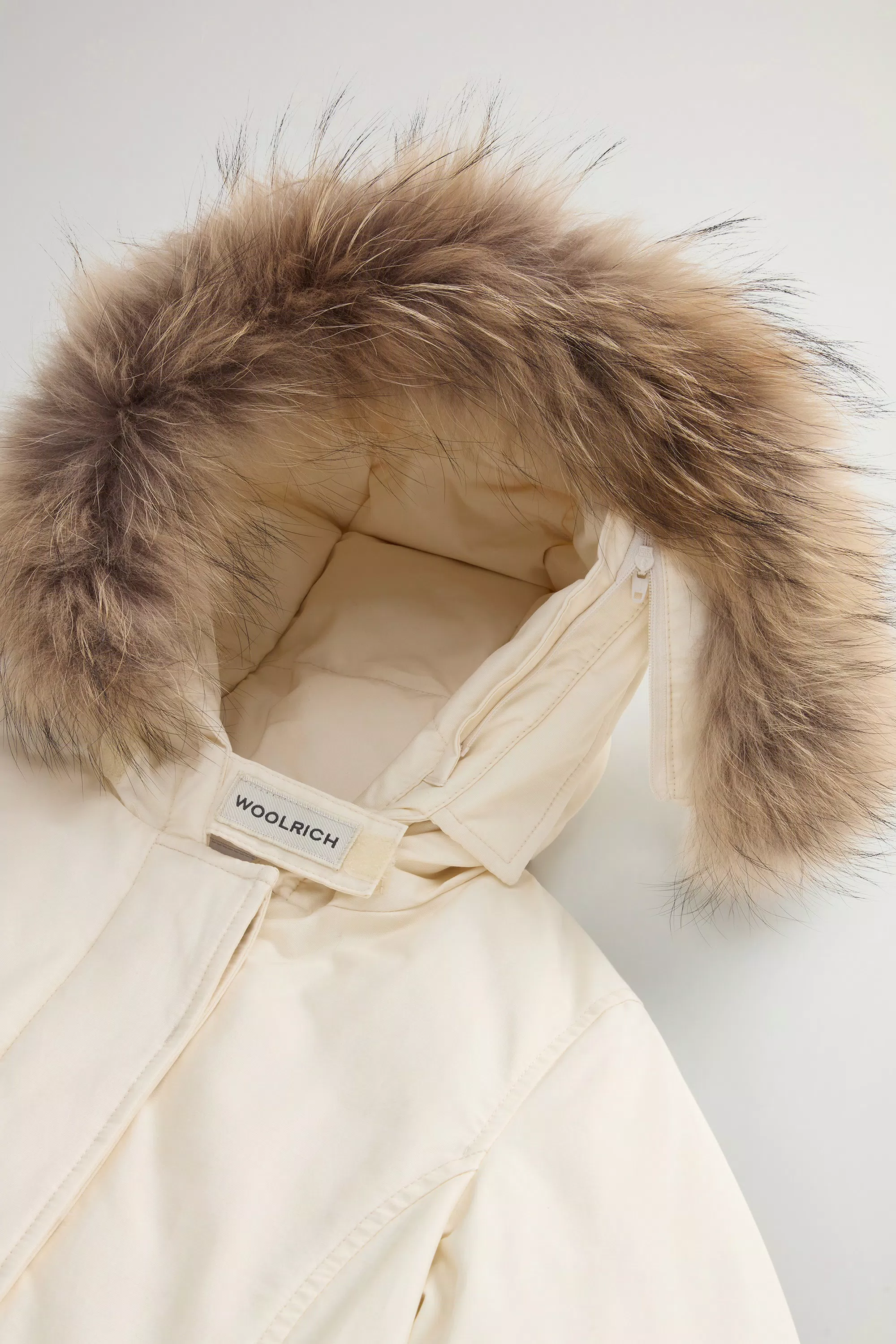 Girls' Arctic Parka with Detachable Fur Trim - Milky Cream