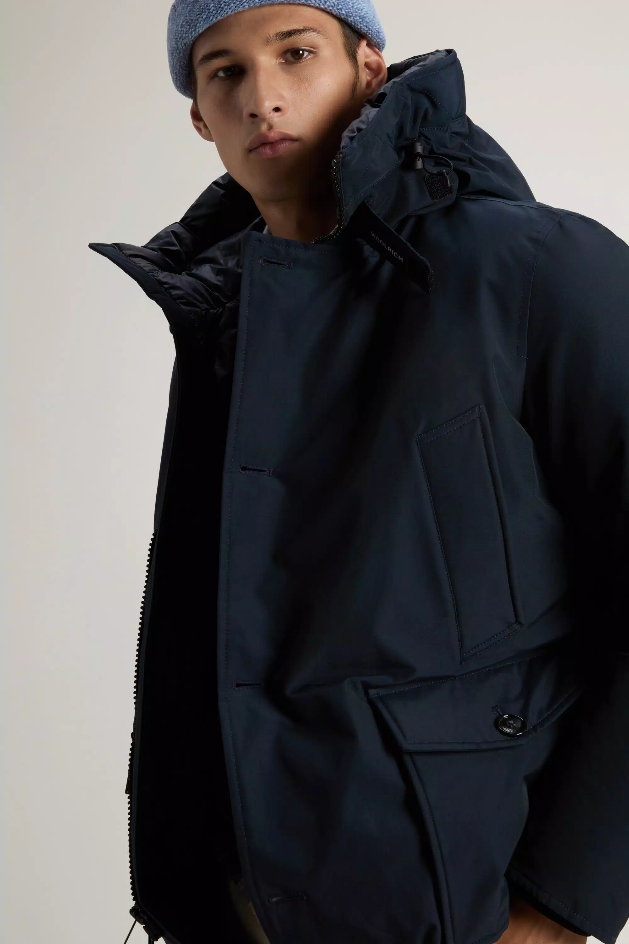 Arctic Anorak in Ramar Cloth - Melton Blue