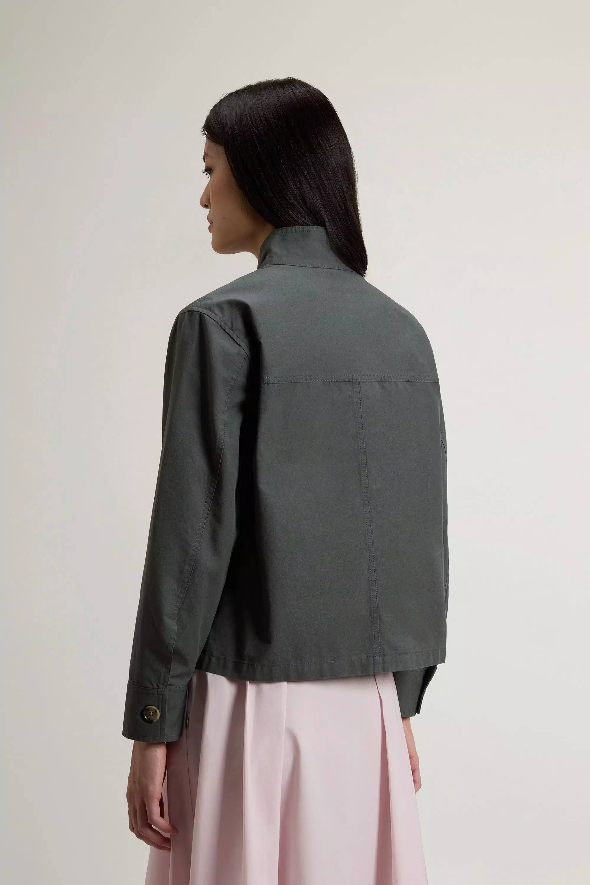 Field Overshirt in Washed Pure Cotton - Forest Veil