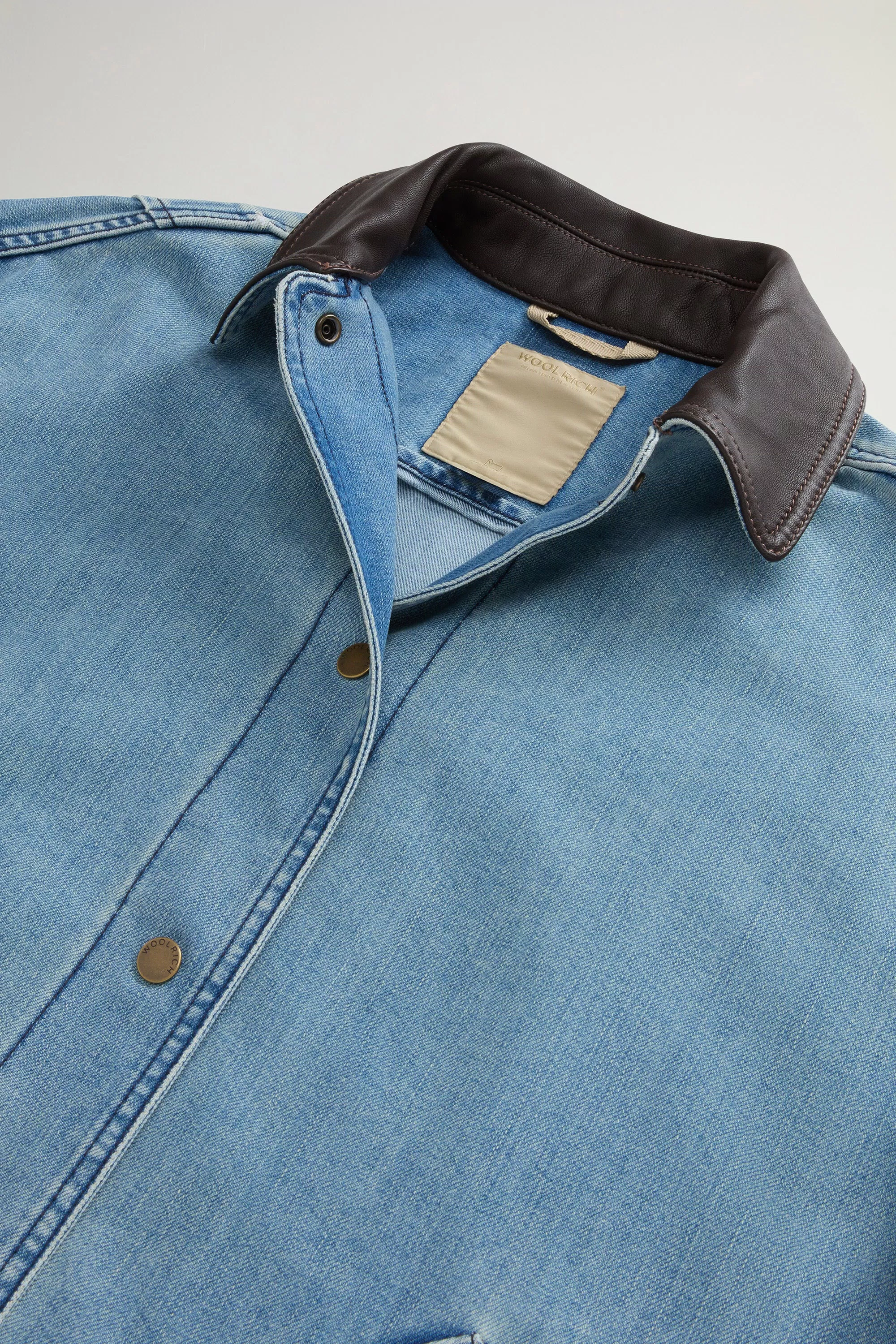 Barn Jacket in Kodenshi Cotton-Blend Denim - Light Blue