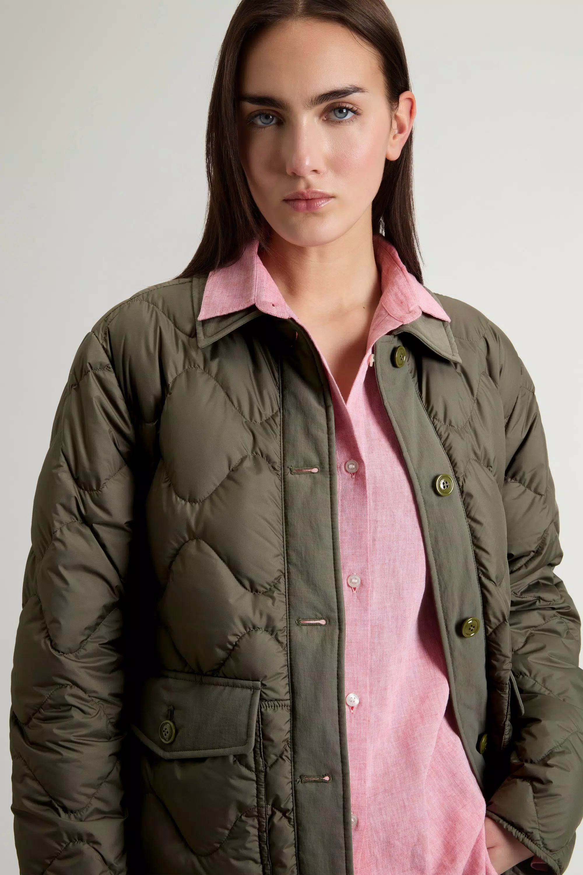 Quilted Microfiber Heritage Jacket - Dark Green