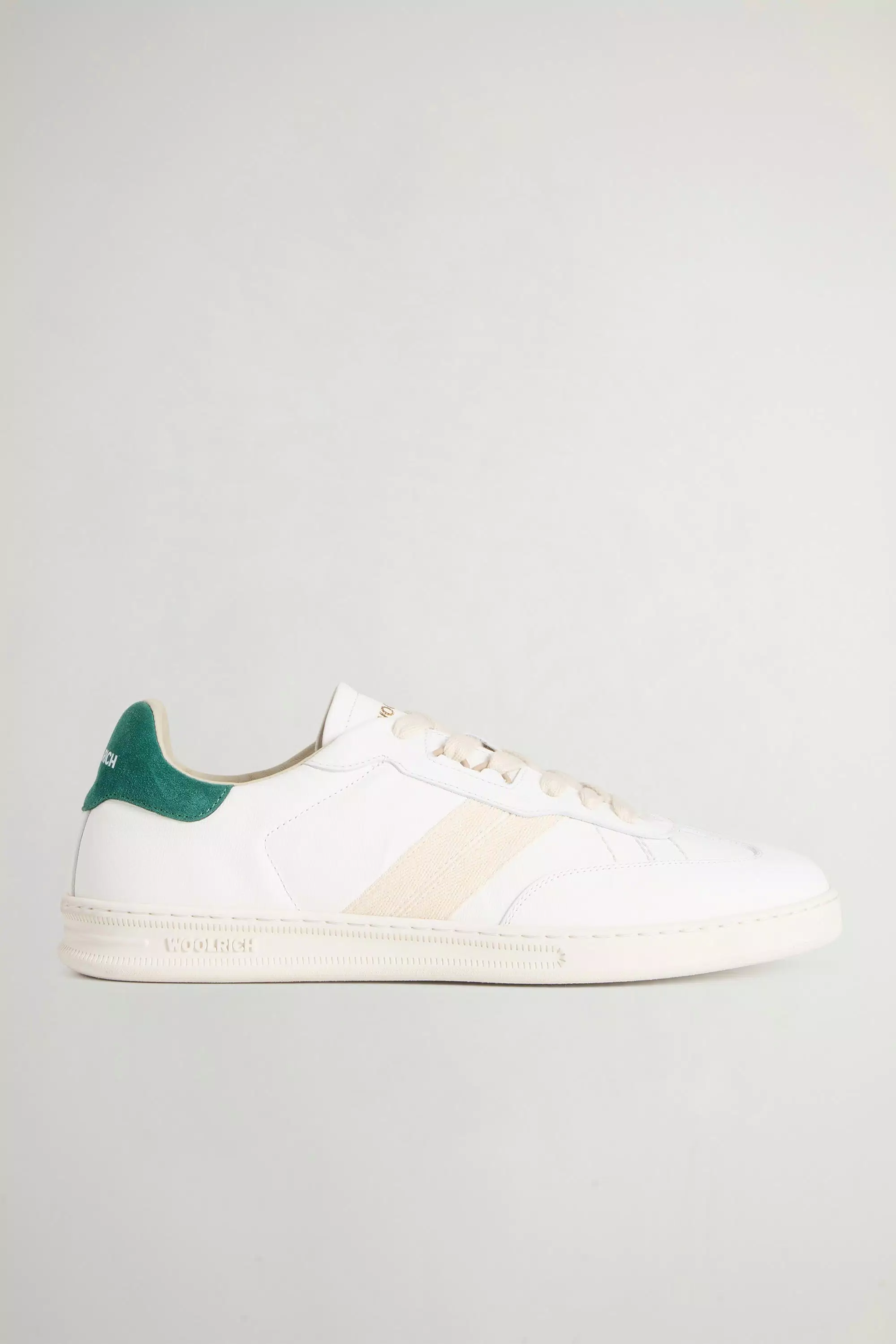 Doubleu Tennis Sneakers in Calfskin with Suede Details - White