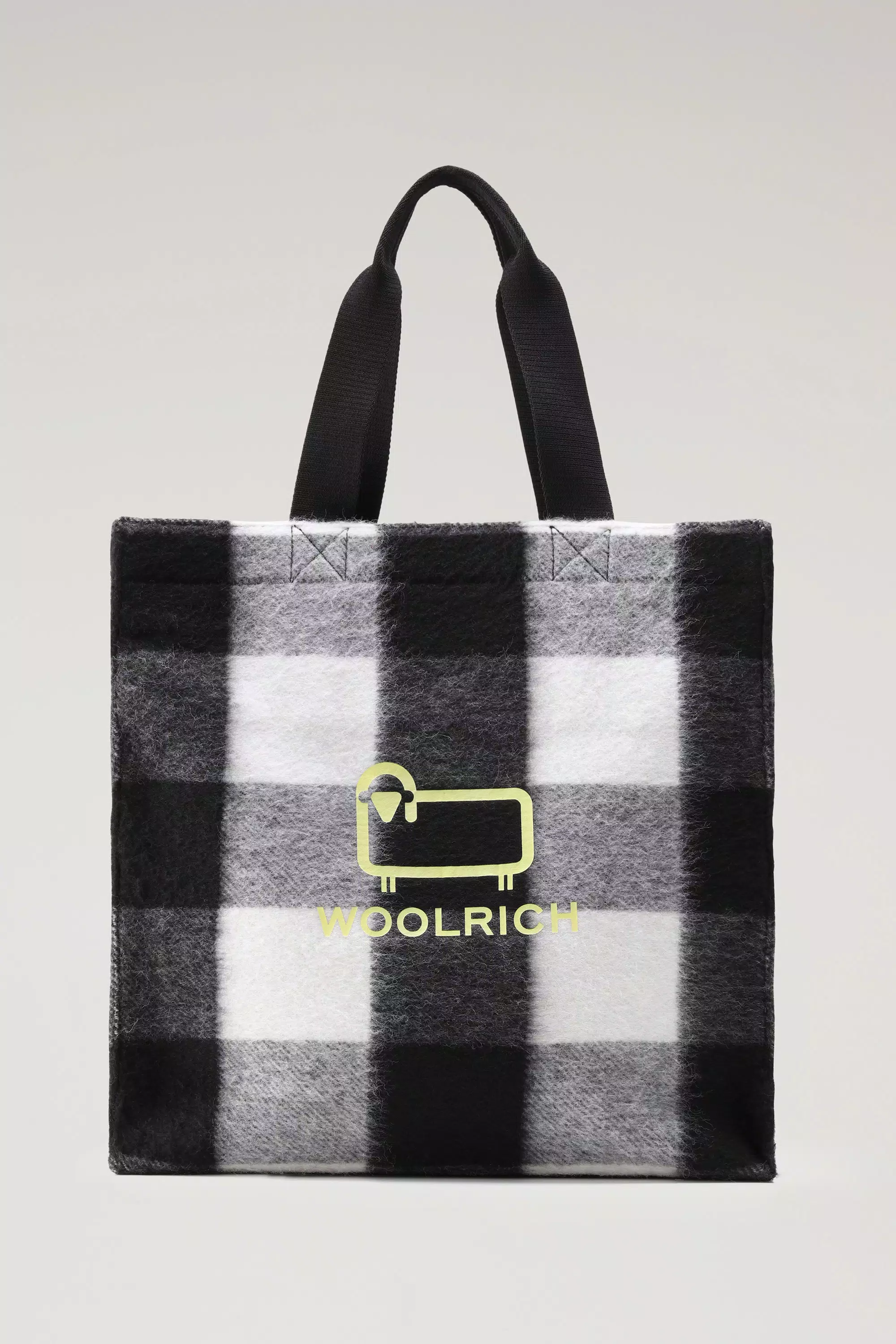 Buffalo Check American Wool Tote - White Buffalo
