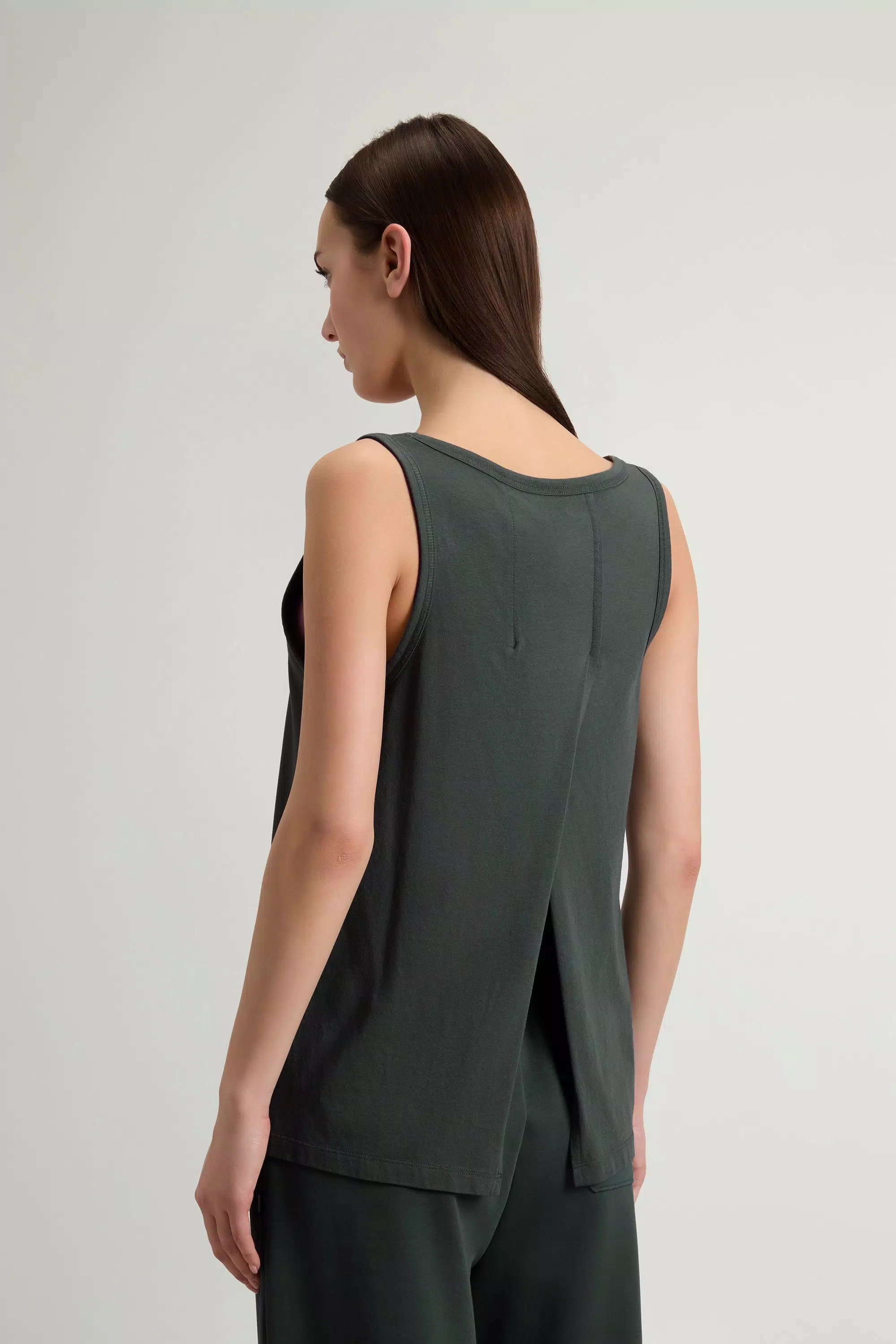 Top in Cotton and Modal Blend - Forest Veil