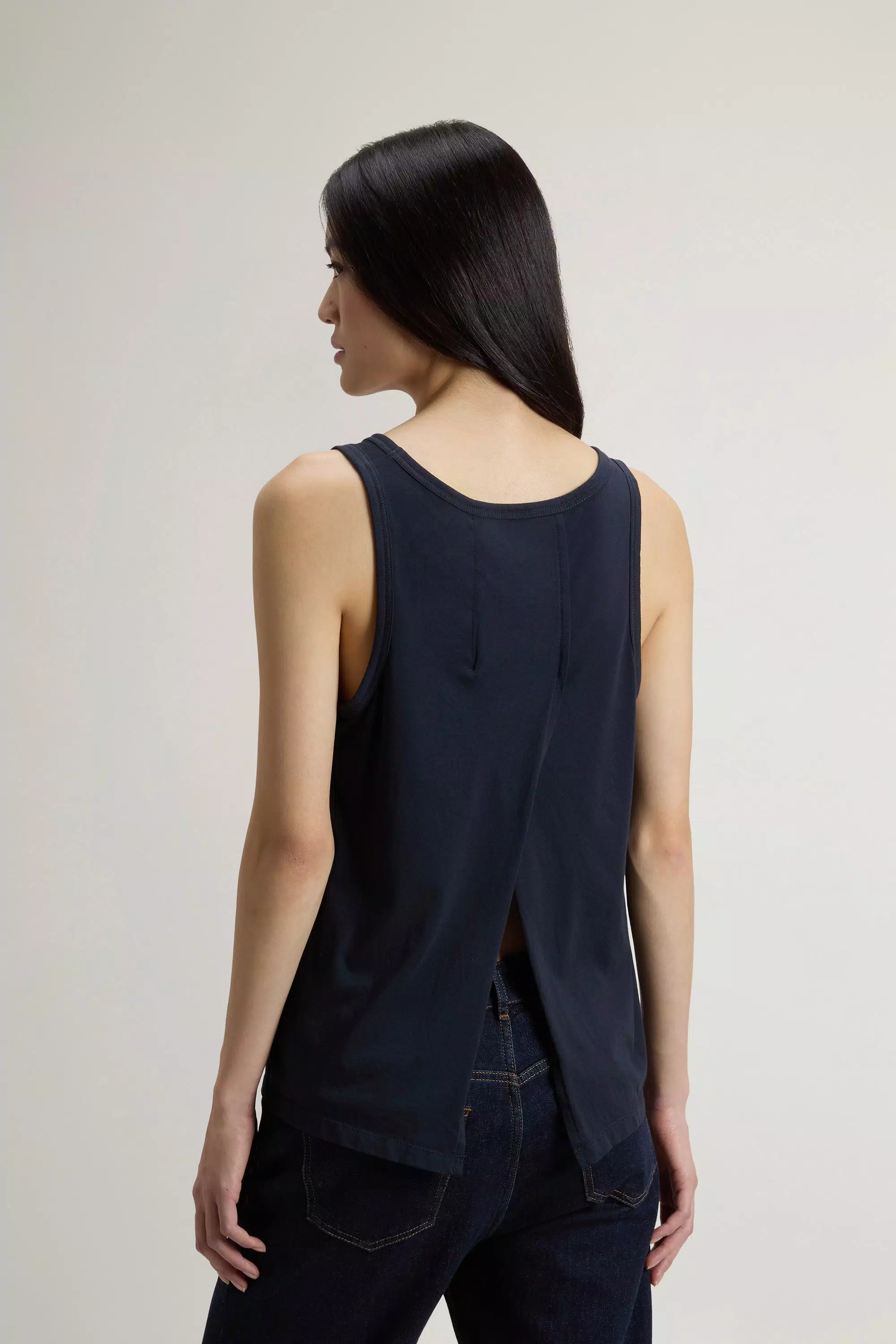 Top in Cotton and Modal Blend - Melton Blue