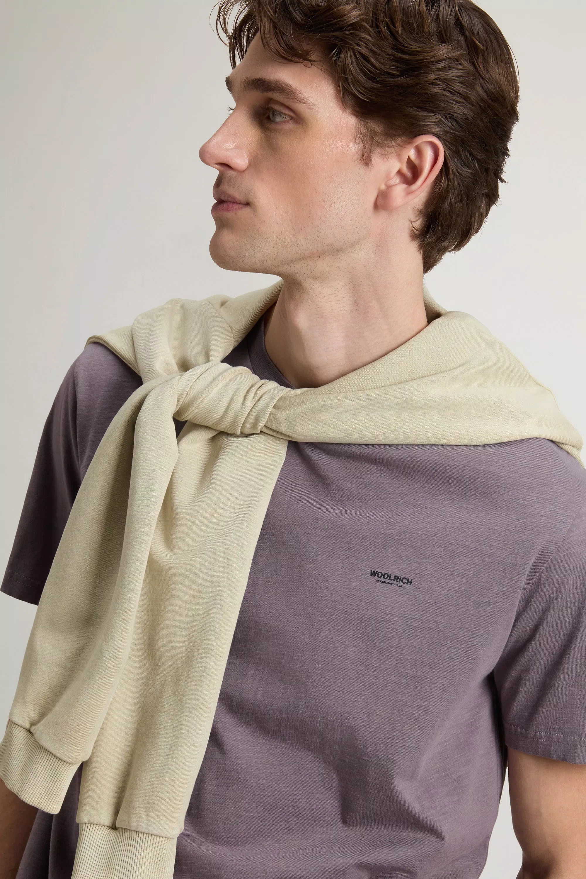 Slub T-Shirt in Pure Cotton - Shark