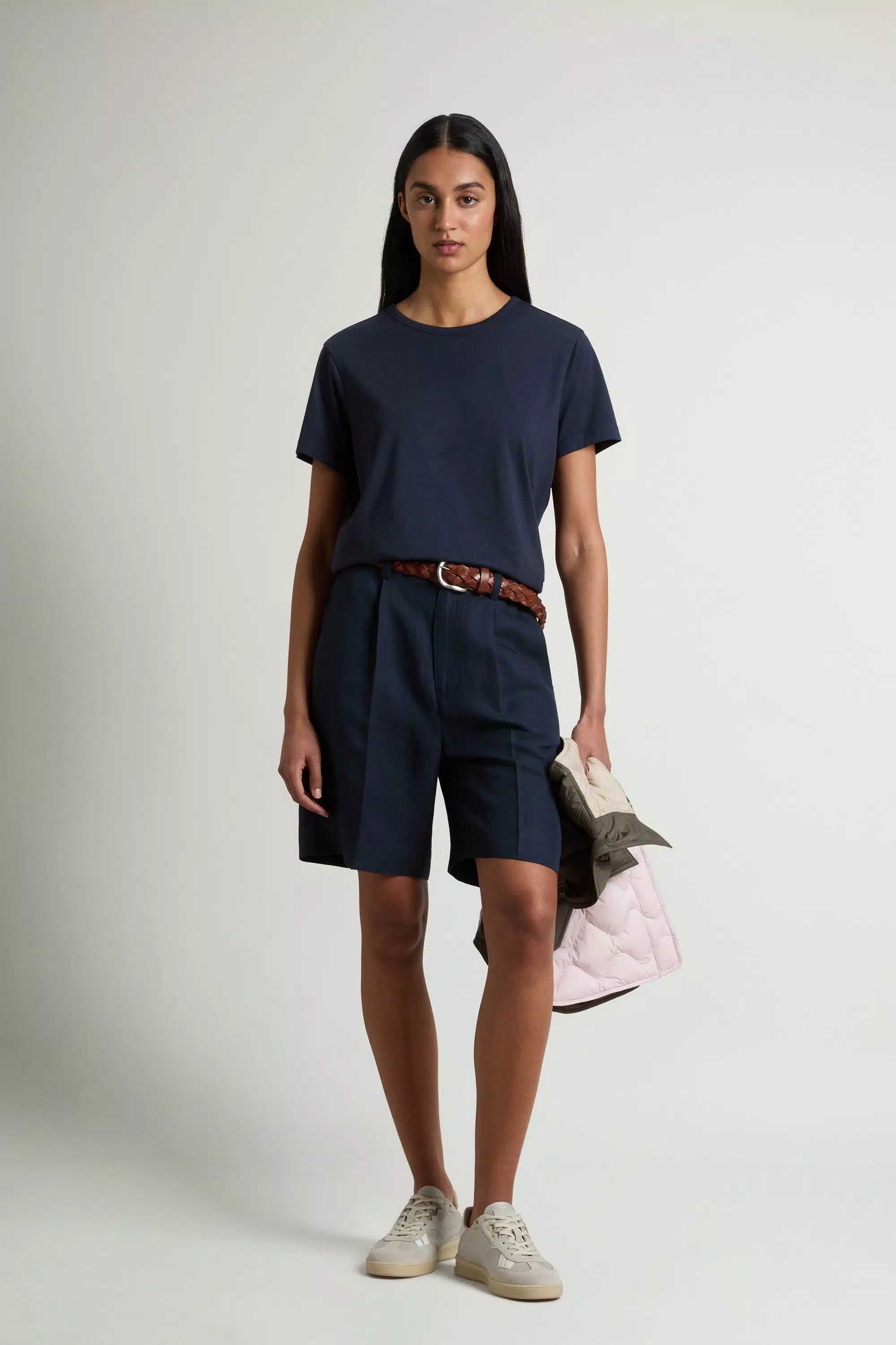 Luxe T-Shirt in Cotton-Blend - Melton Blue