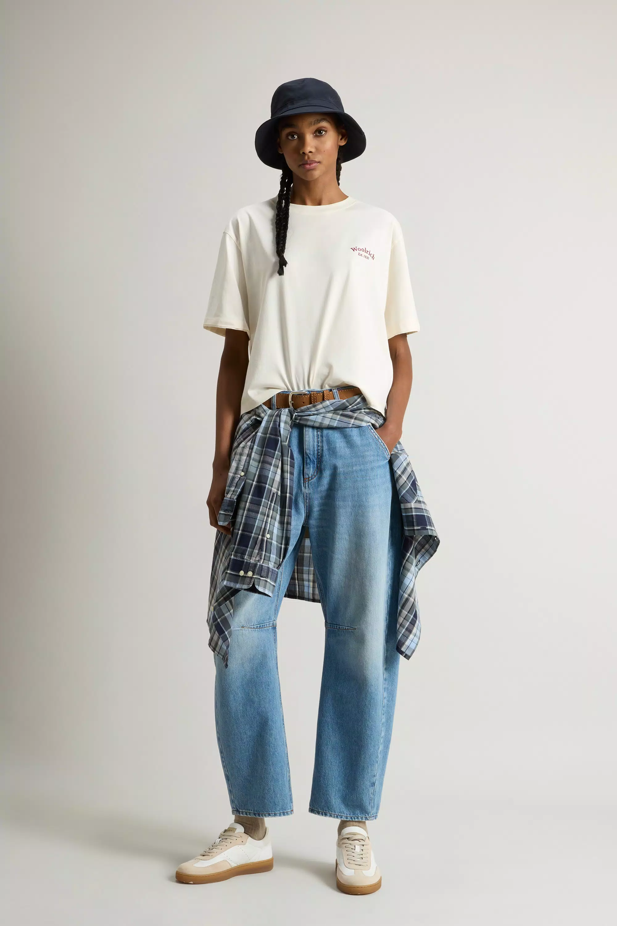 Pure Pima Cotton T-Shirt with Logo - Jet Stream
