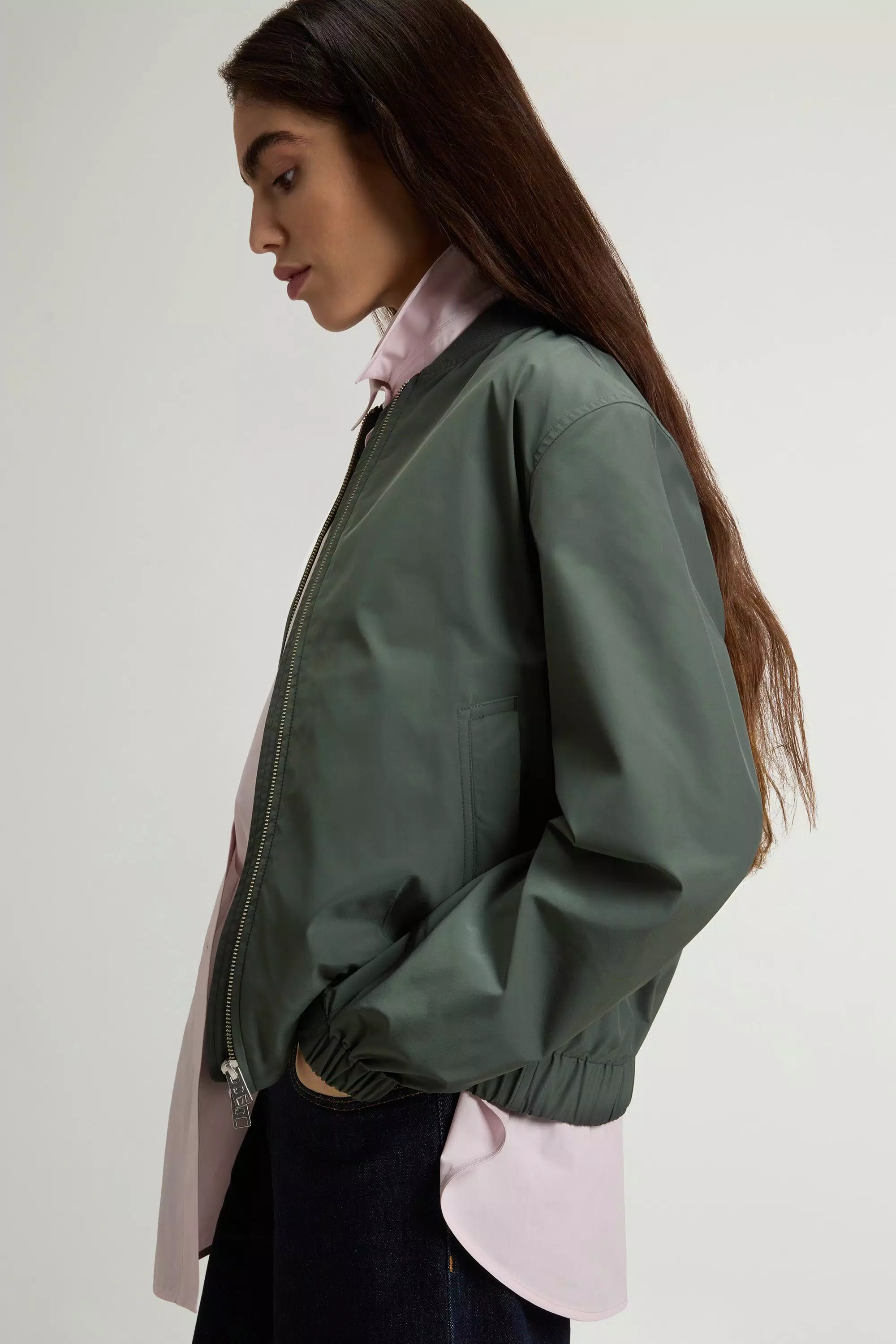 Urban Touch Bomber Jacket - Forest Veil