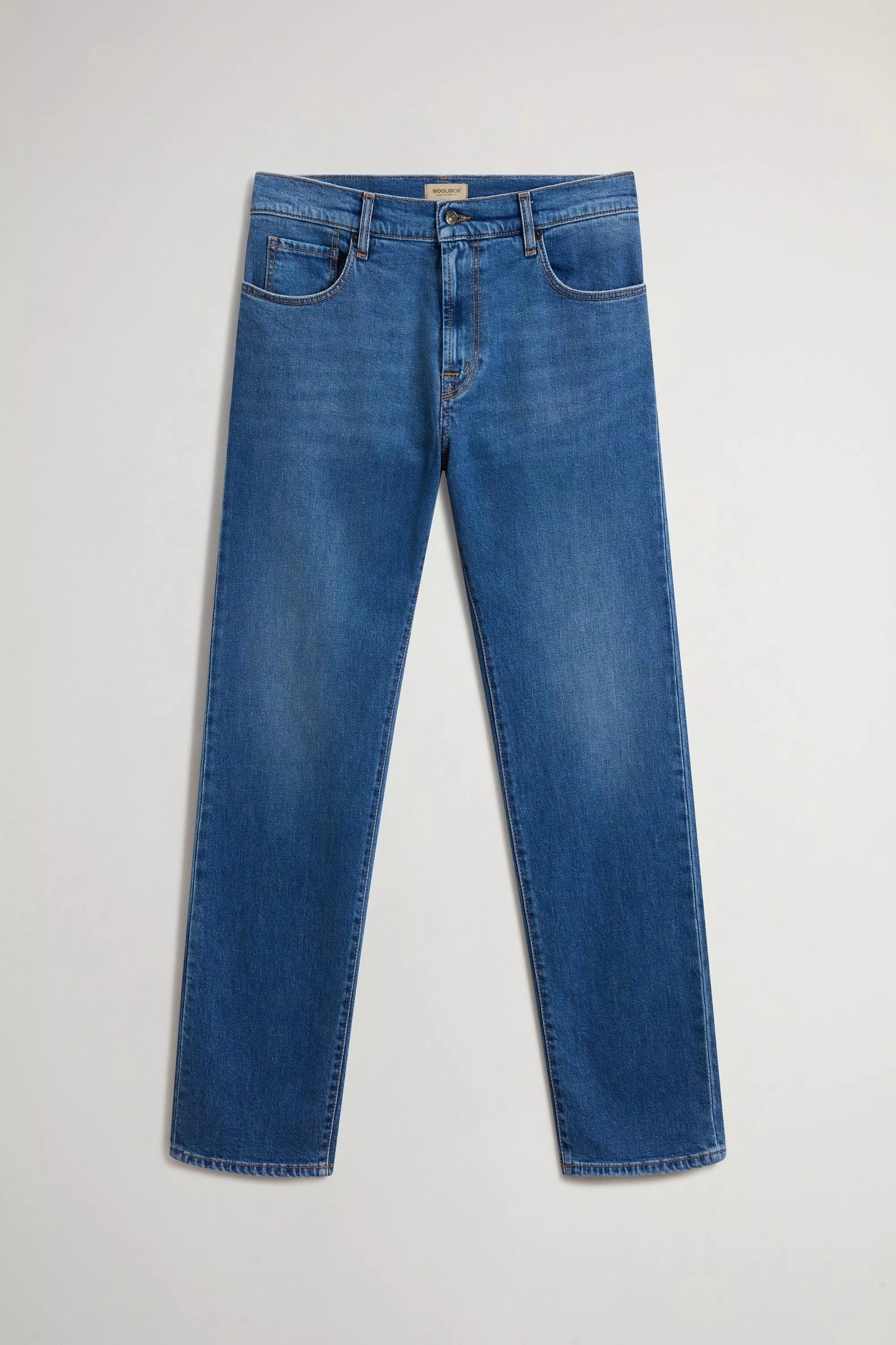 Five-Pocket Jeans in Stretch Cotton Denim - Stone Washed