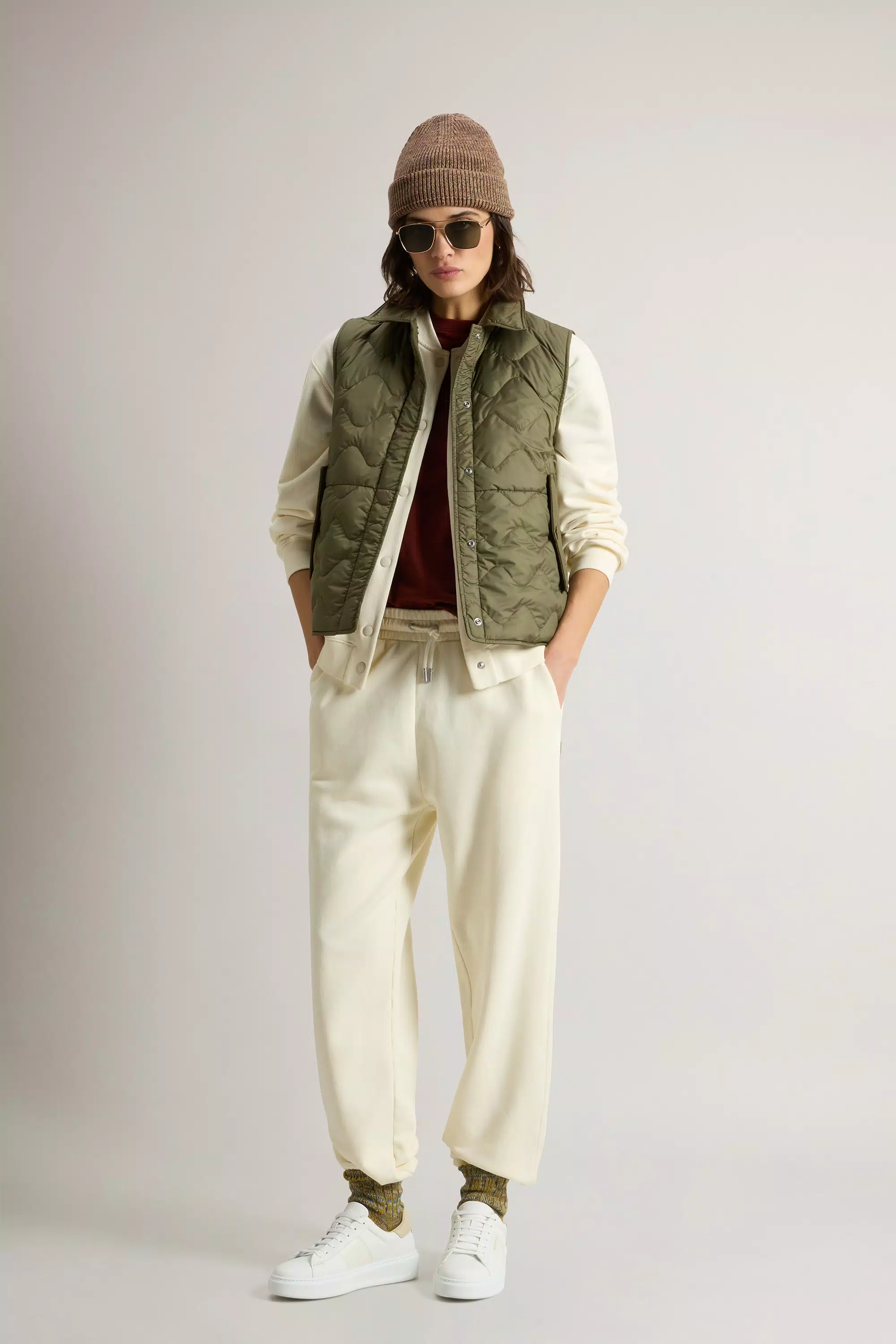 Quilted Microfiber Heritage Vest - Greenstone