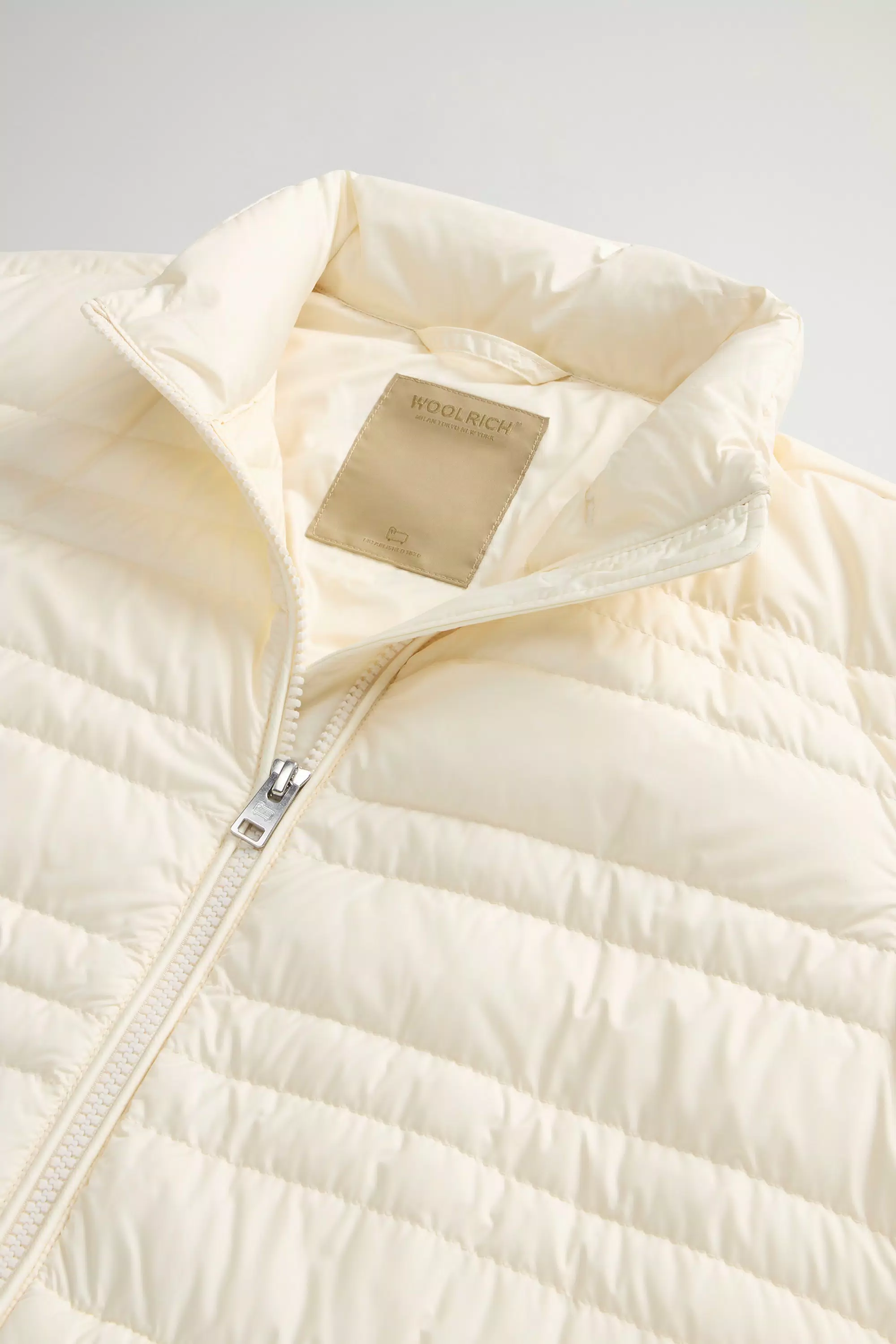 Padded Microfiber Jacket - White