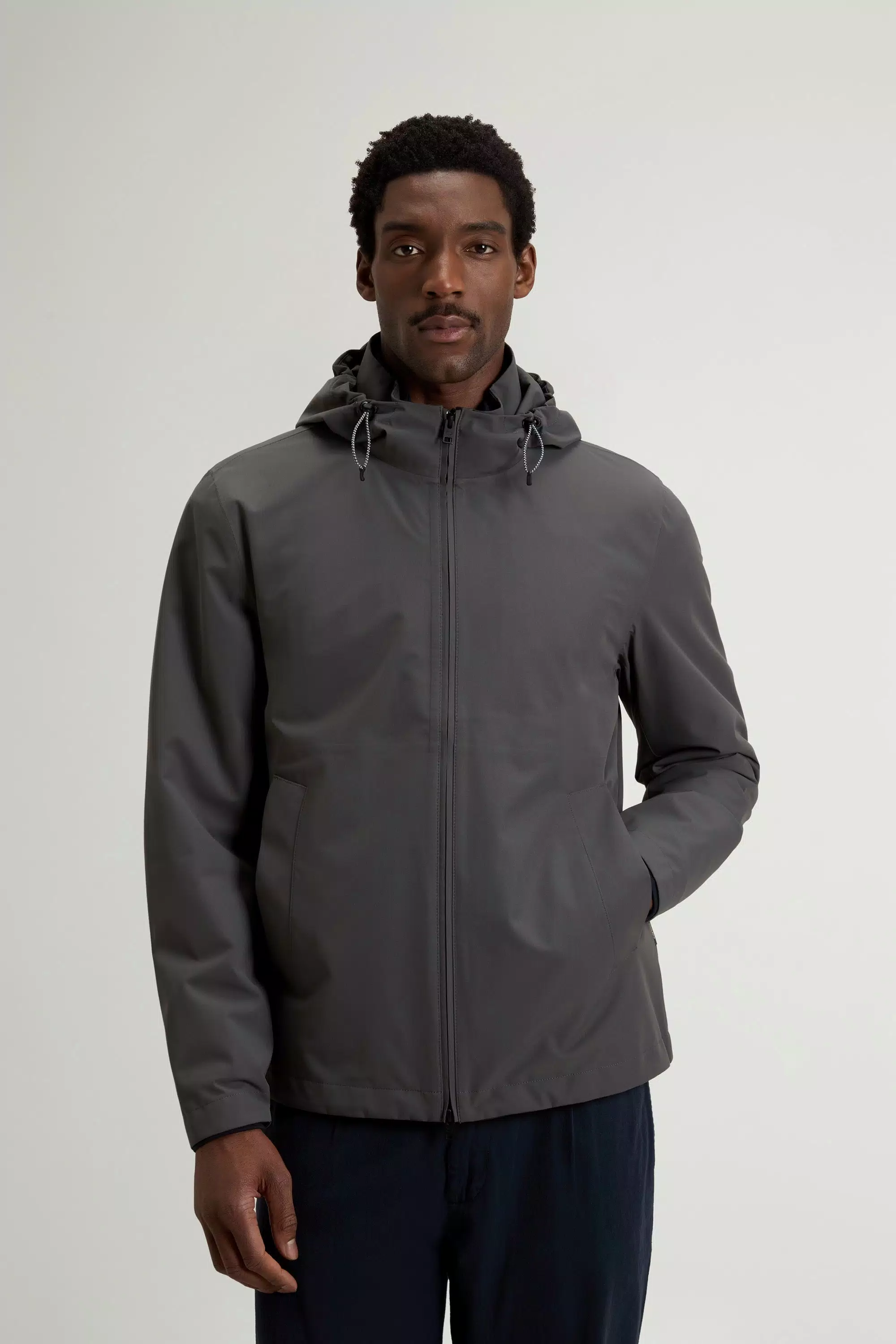 Pacific Jacket in Two-Layered Fabric - Grey Shadow