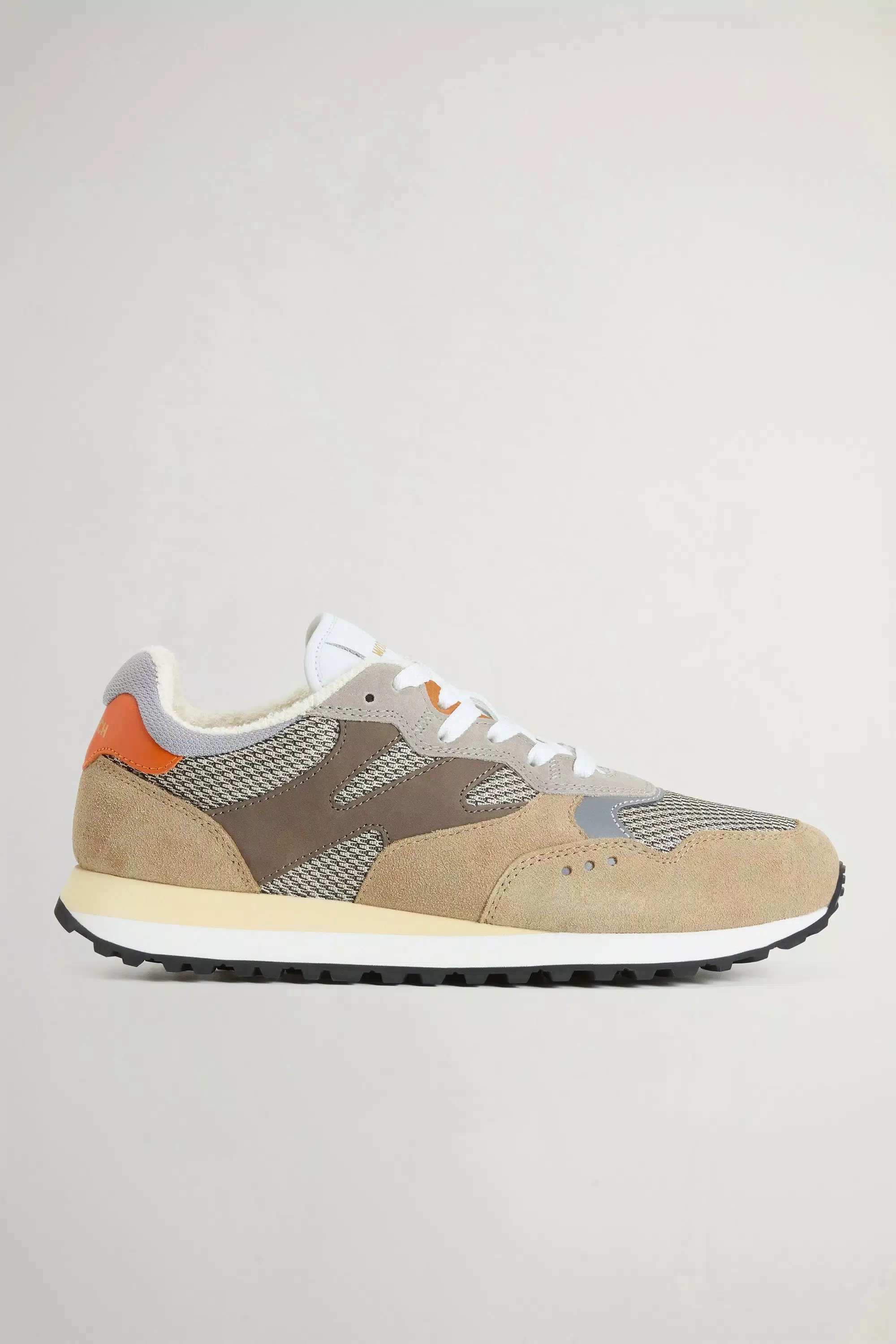 Gravel Sneakers in Nylon with Suede Inserts - Beige Beige