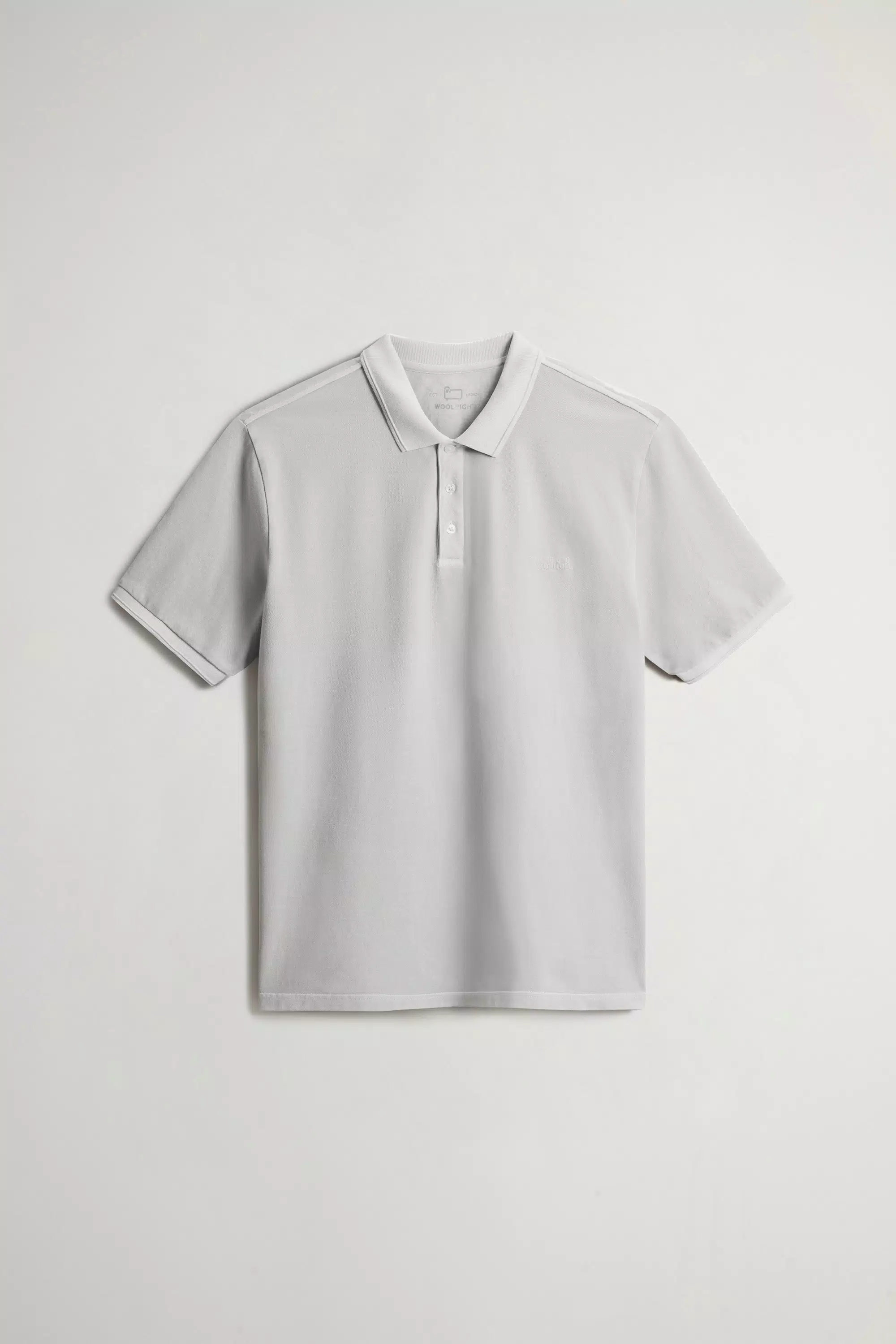 Garment-Dyed Mackinack Polo Shirt in Stretch Cotton Pique - Faded Harbor Mist