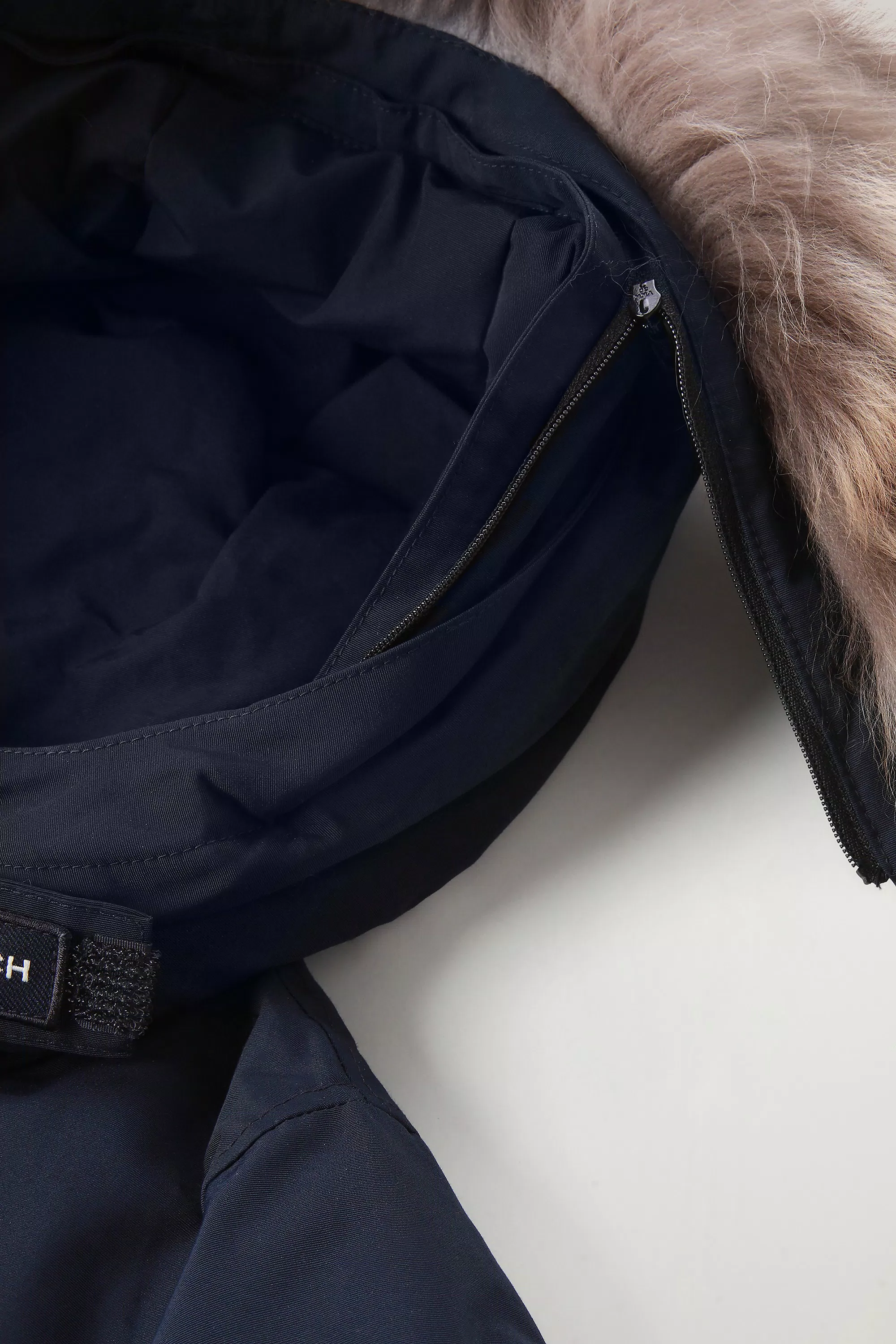 Boy's Arctic Parka in Ramar Cloth with Detachable Fur - Melton Blue