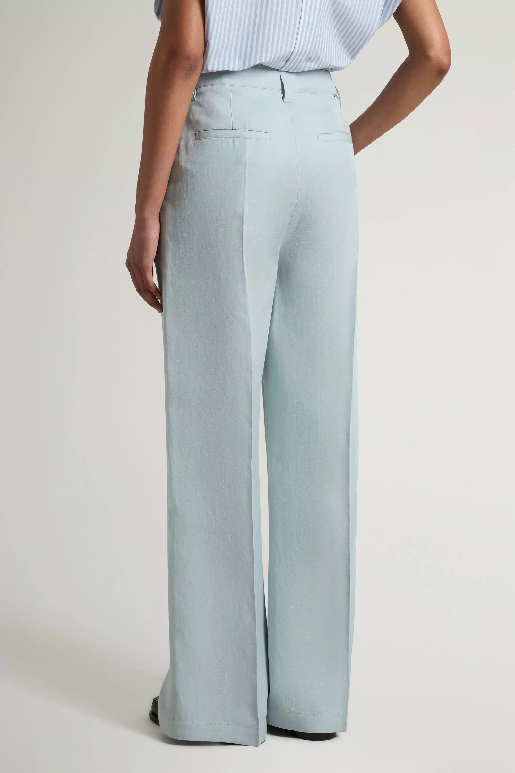 Pants in Linen Blend - Alpine Tundra