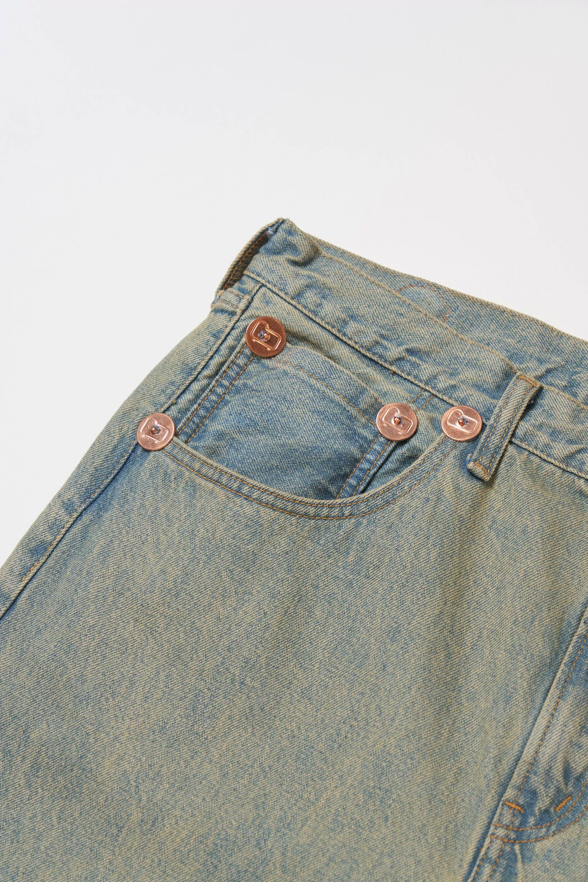 Five-Pocket Jeans in Pure Cotton Denim - Light Blue