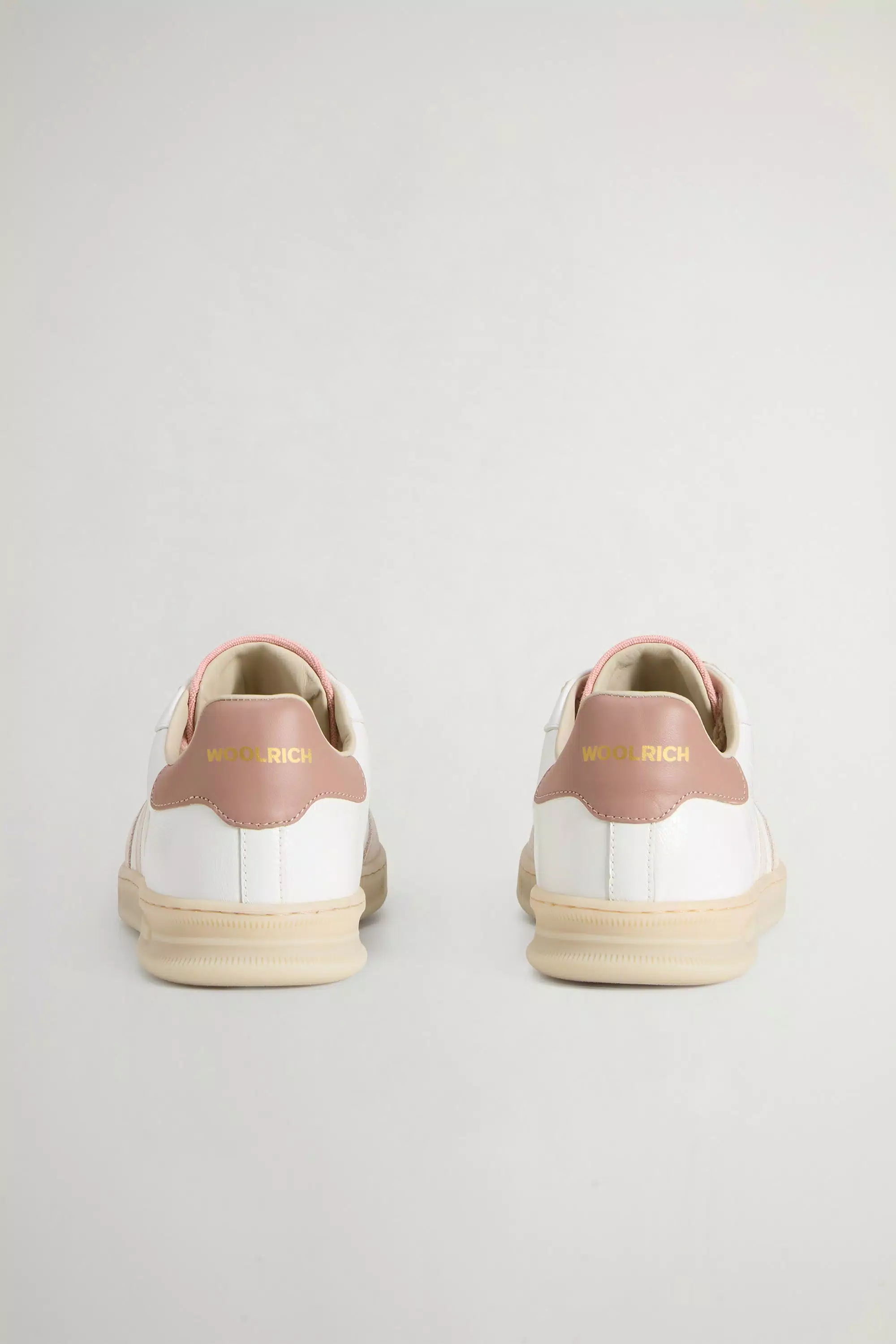Doubleu Tennis Sneakers in Crackle-Effect Calfskin - Off White Rose Antique