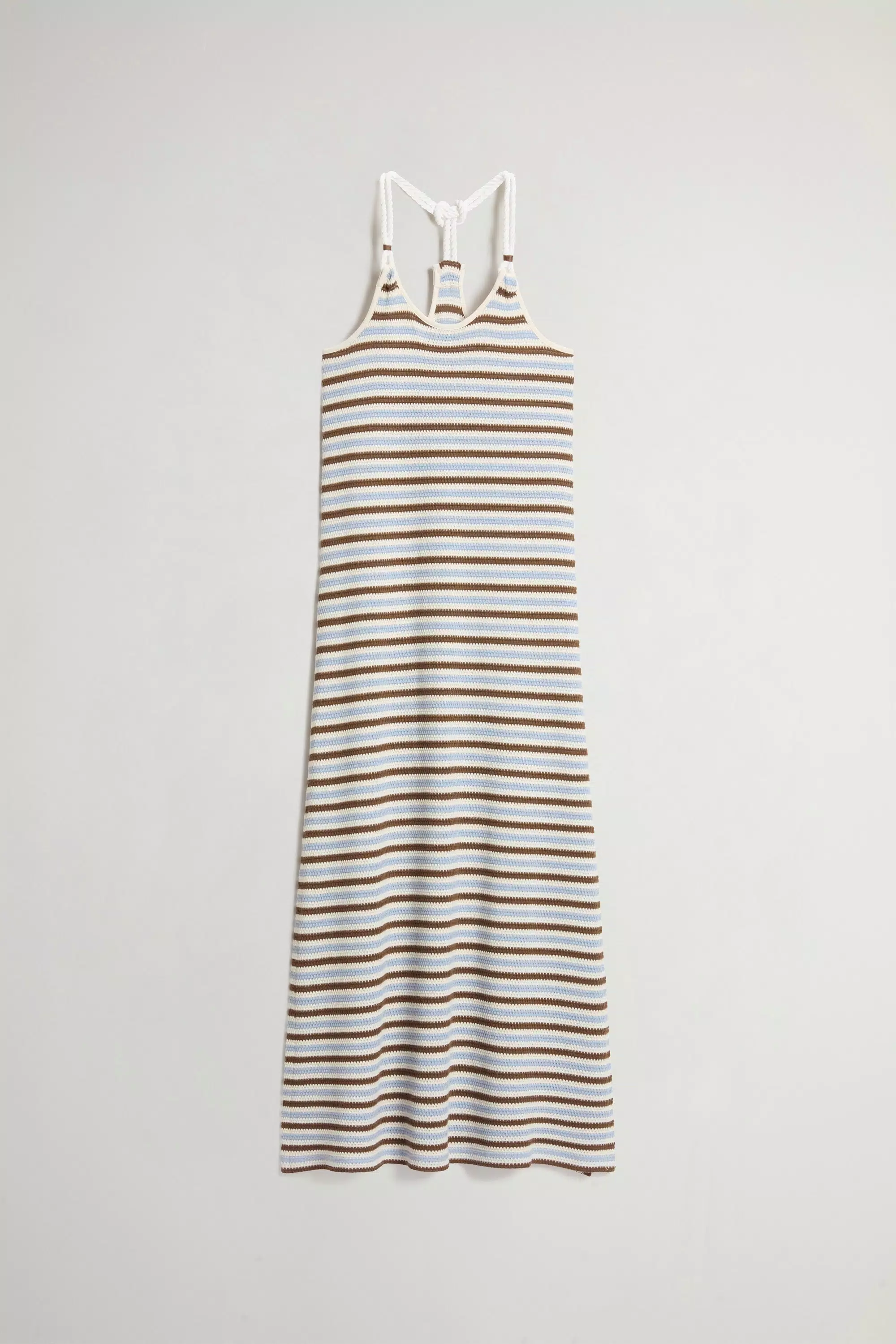 Dress in Striped Cotton-Blend - Acorn Stripe