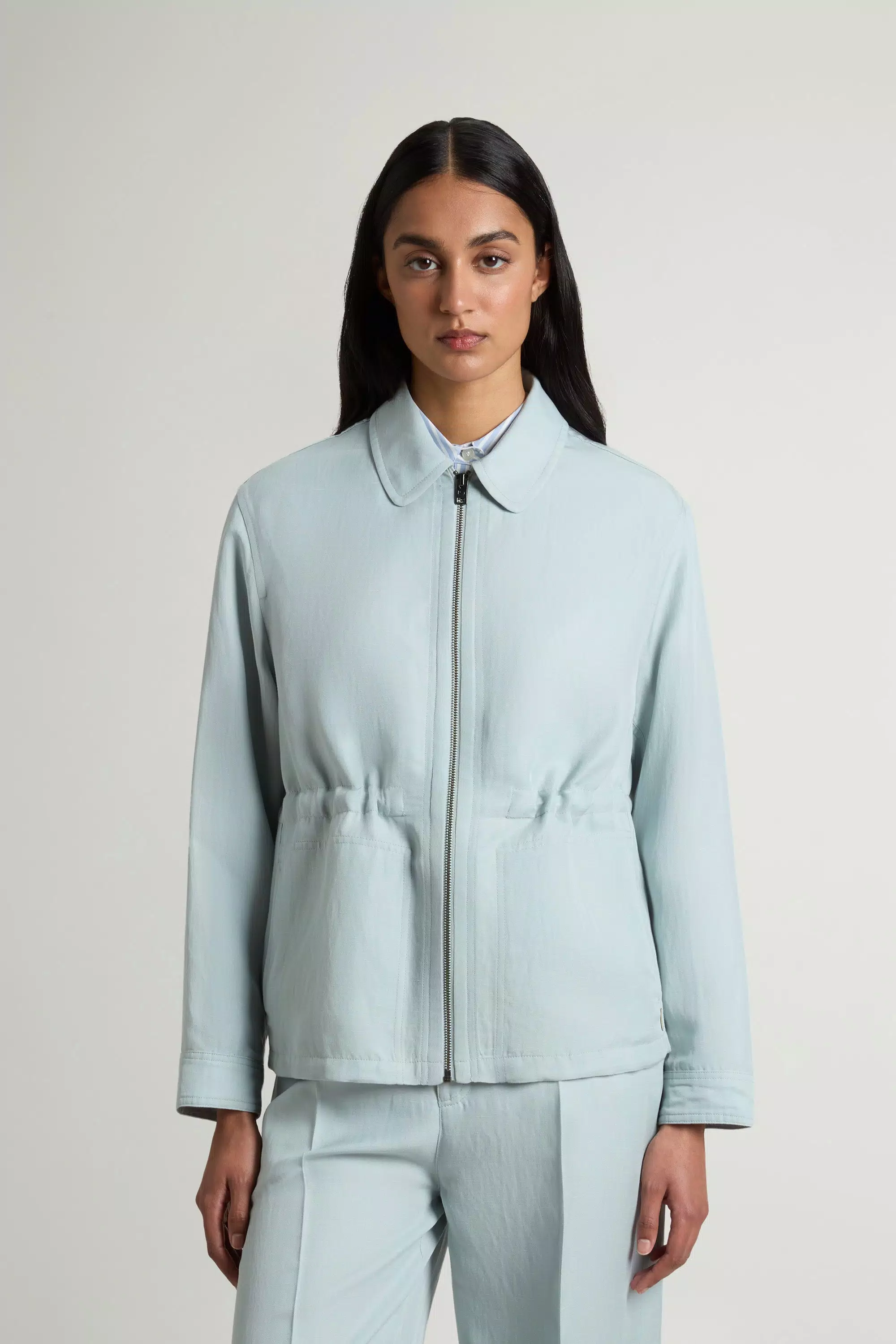 Overshirt in Linen Blend - Alpine Tundra
