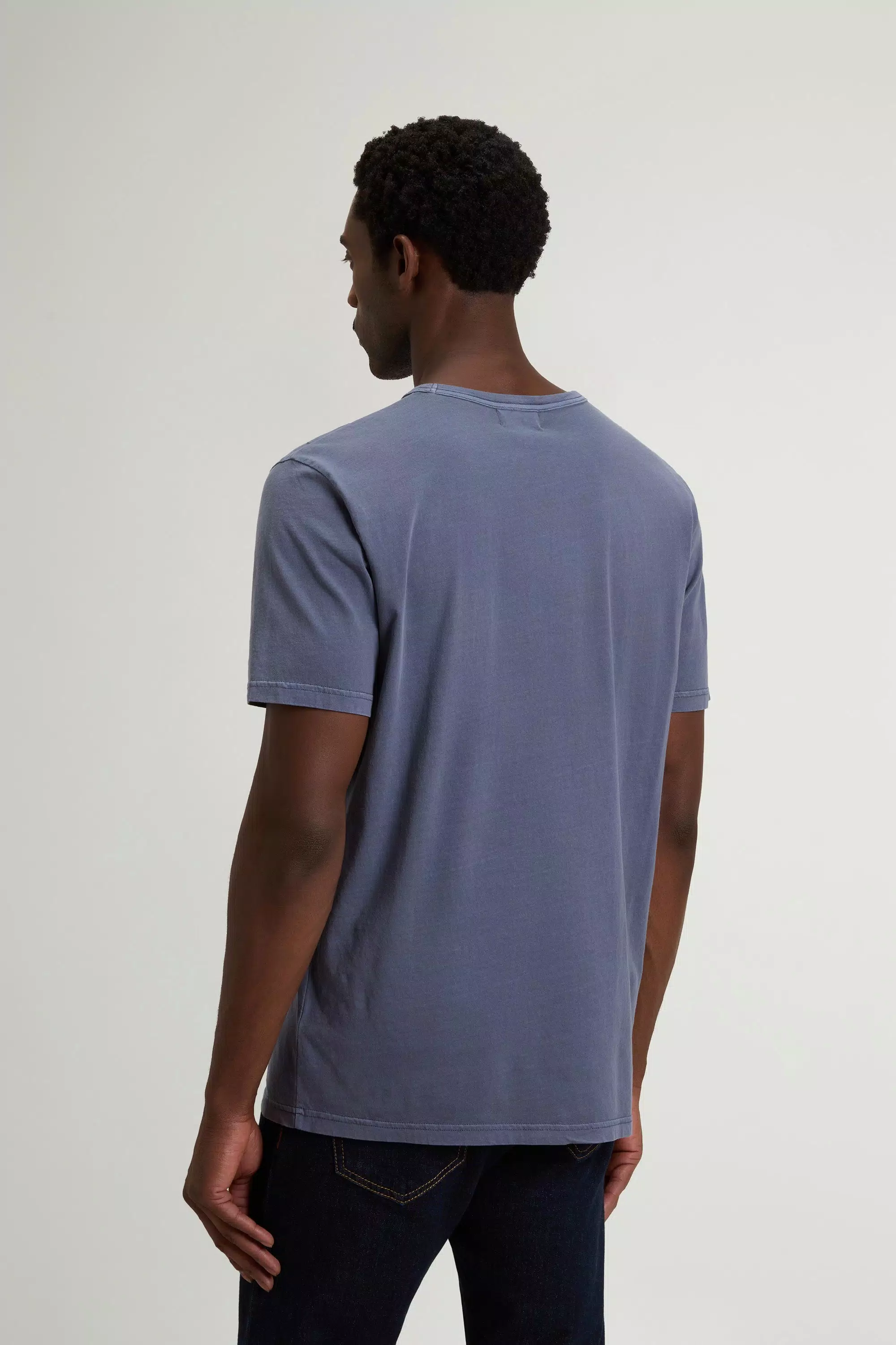 Garment-Dyed T-Shirt in Pure Cotton - Faded Grisaille