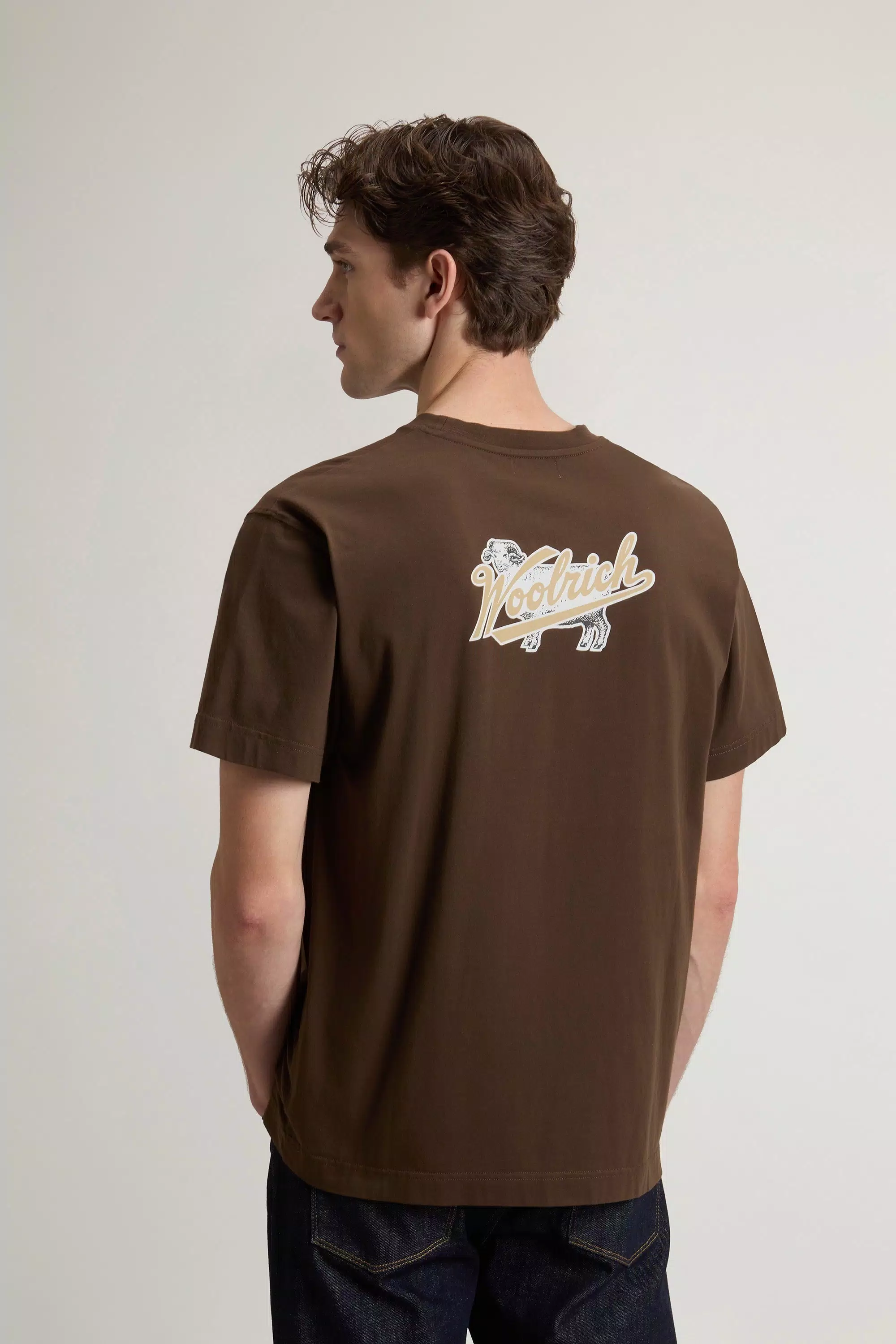T-Shirt in Pure Cotton with Logo - Slate Black