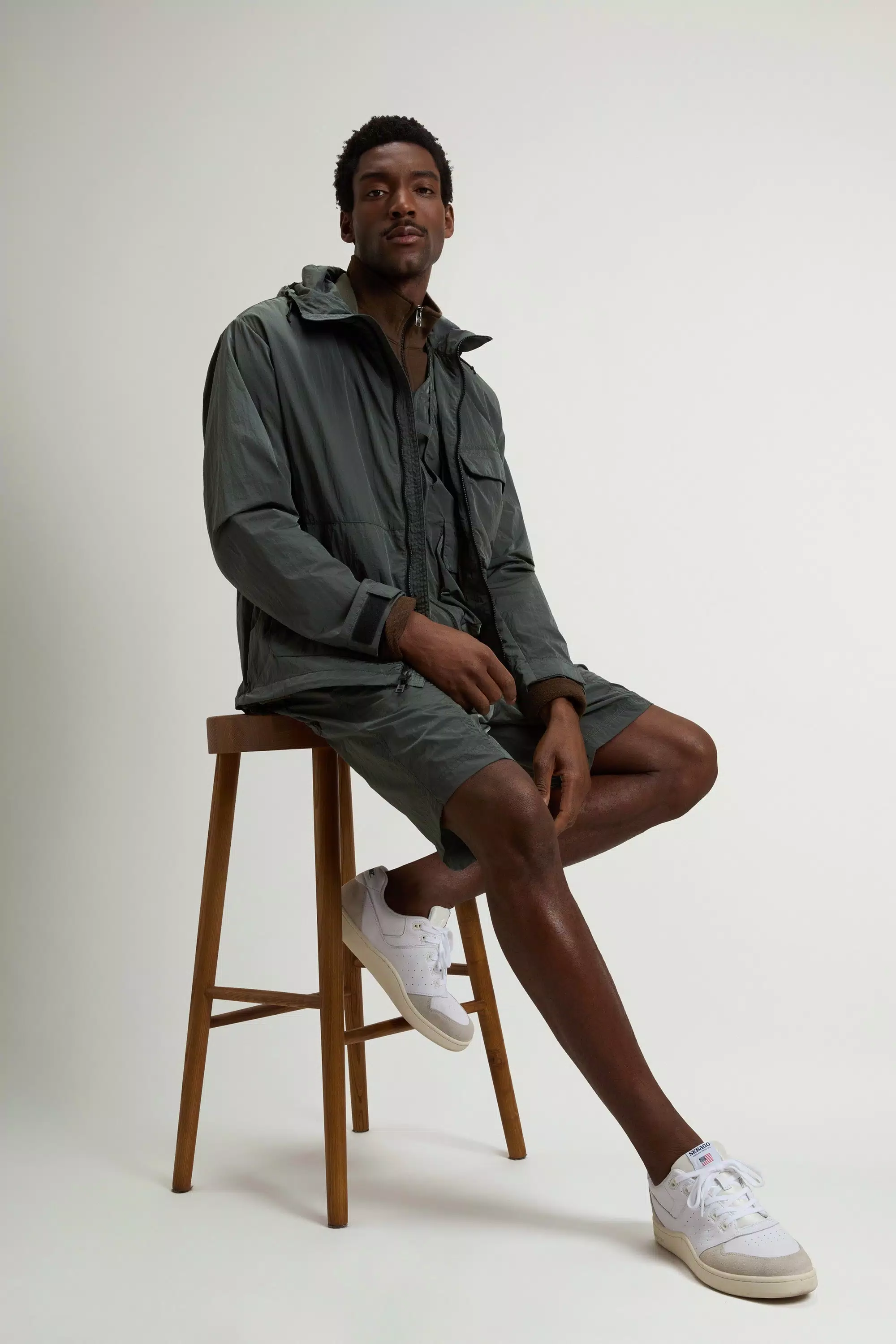 Jacket in Olmetex Nylon - Forest Veil